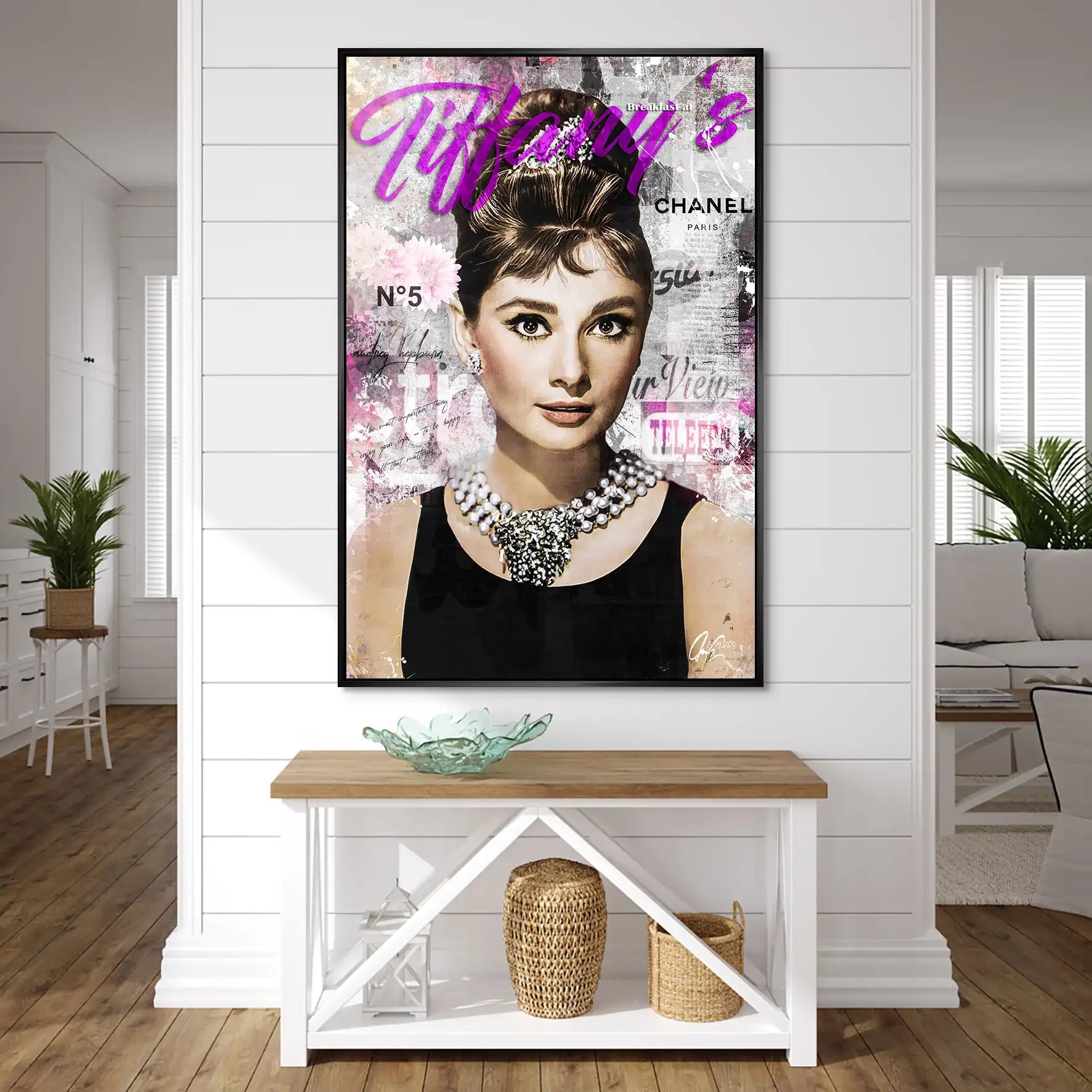 Audrey Tiffany Purple Art AluDibond Bild INGALERIE