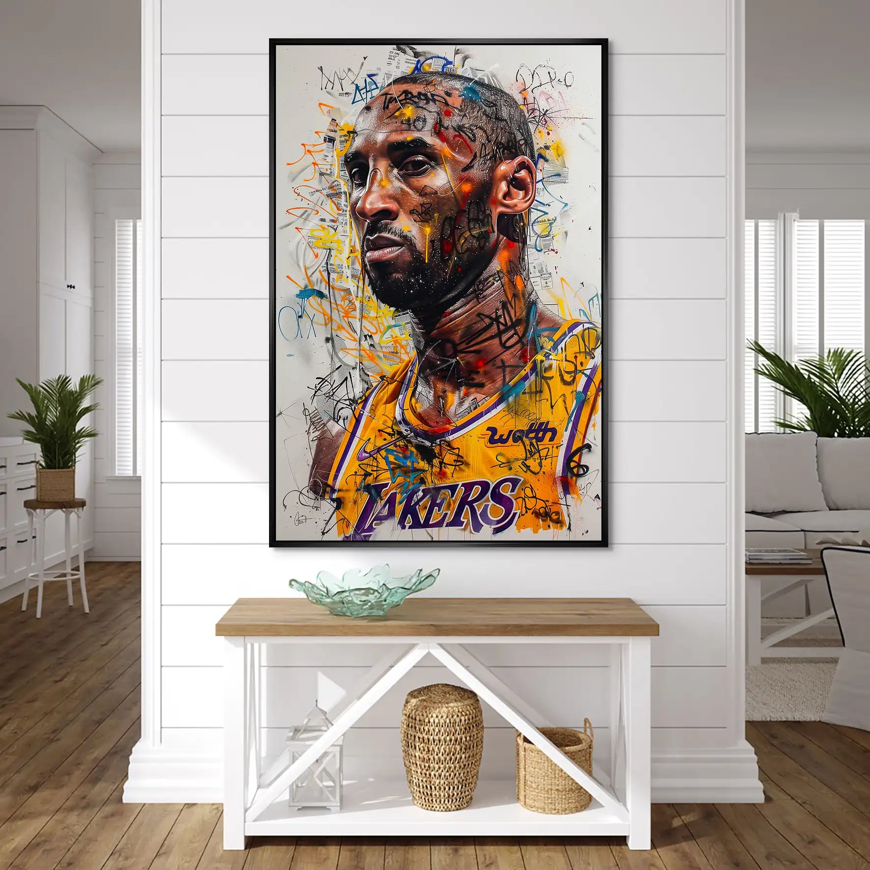 Kobe Basketball Street Art AluDibond Bild INGALERIE