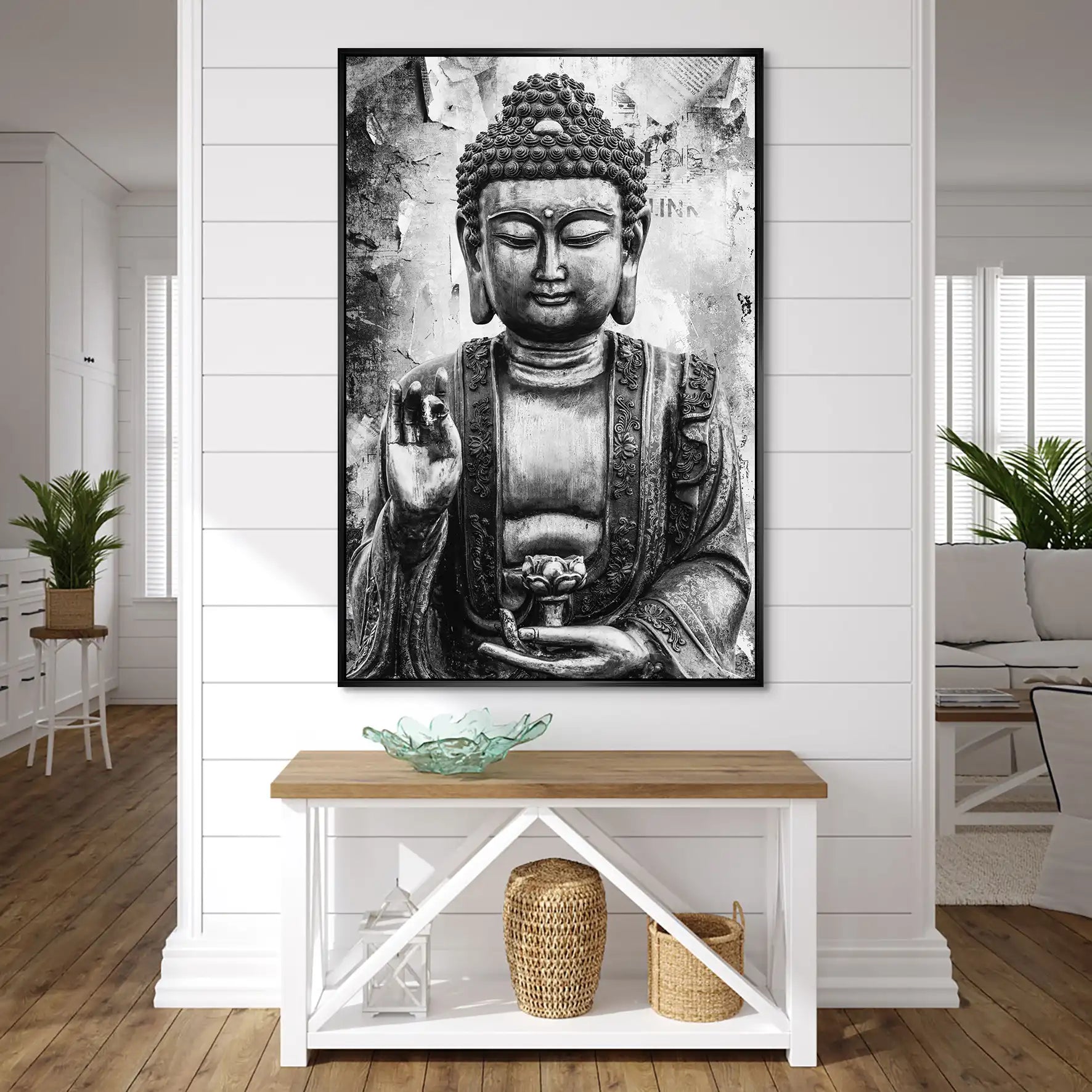 Buddha Black Style AluDibond Bild INGALERIE