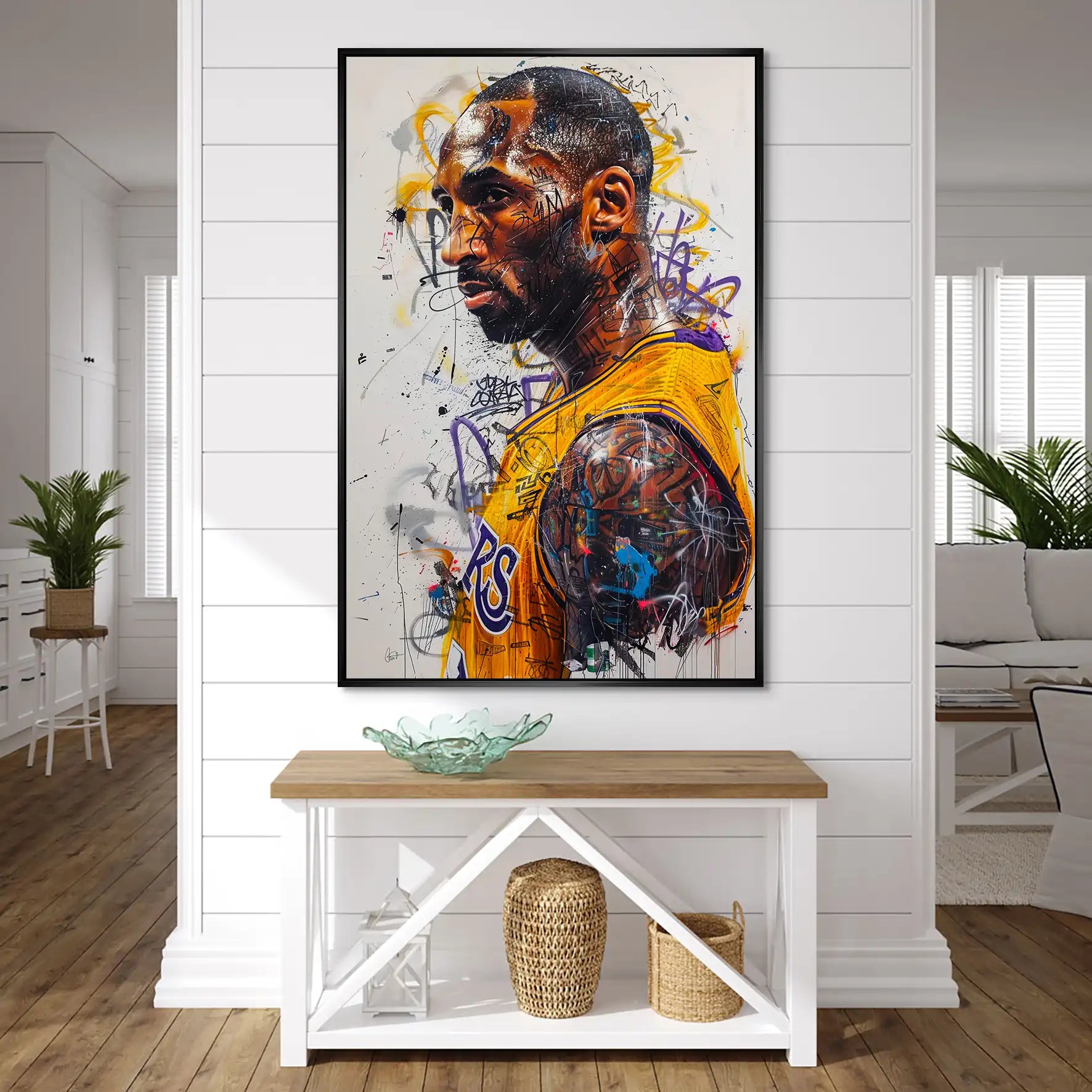 Kobe Basketball Graffiti AluDibond Bild INGALERIE
