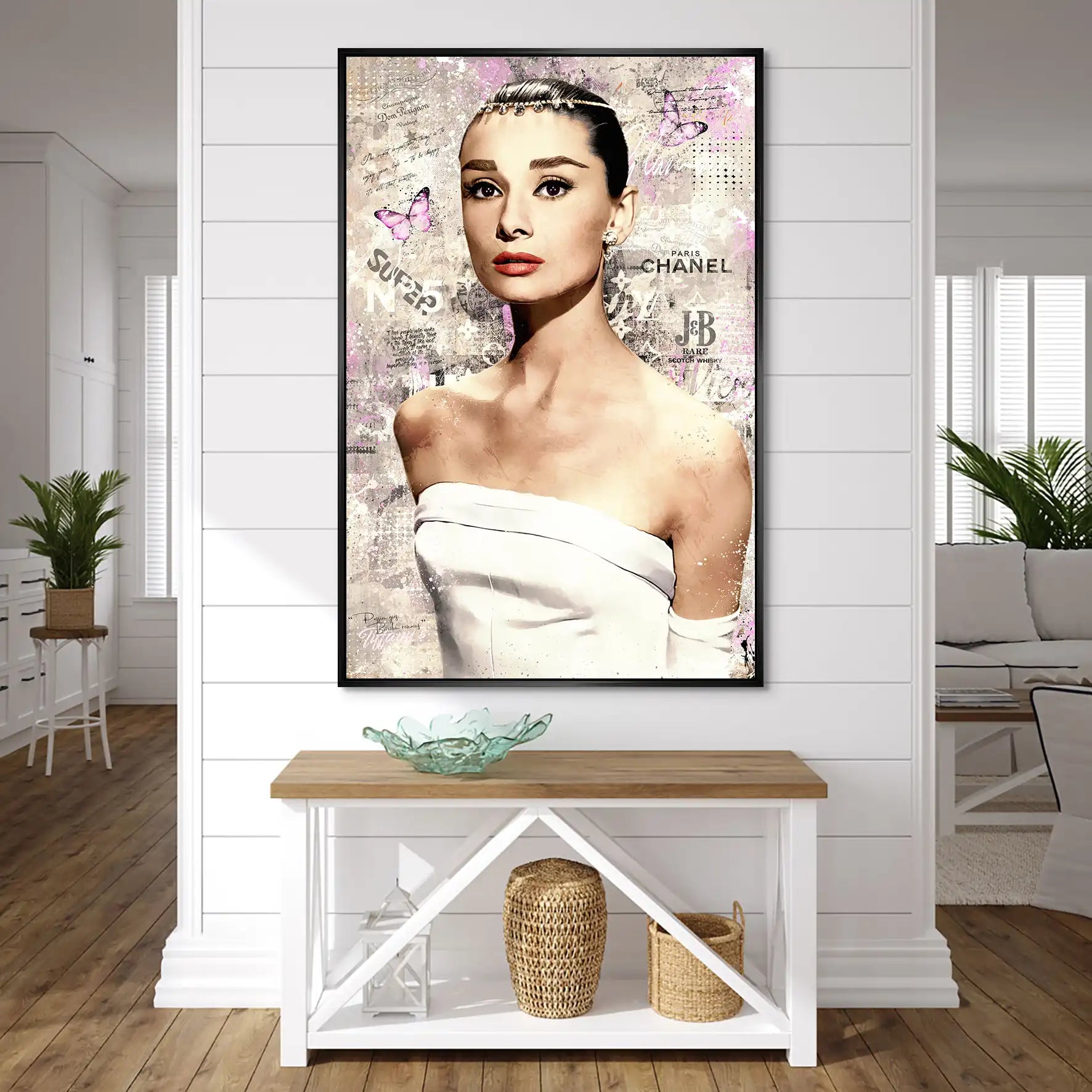 Audrey Hepburn Modern Style Pop Art AluDibond Bild INGALERIE