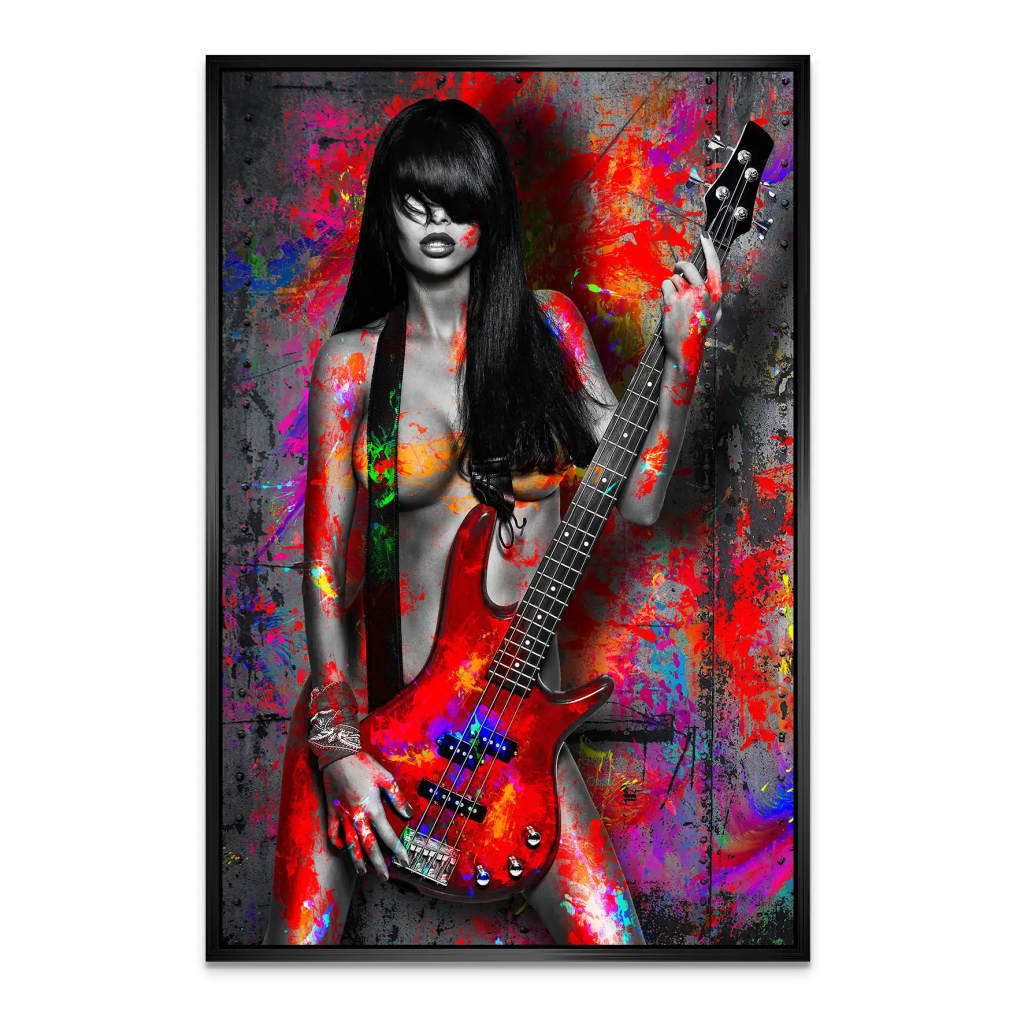 Guitar Abstrakt Color Style AluDibond Bild INGALERIE