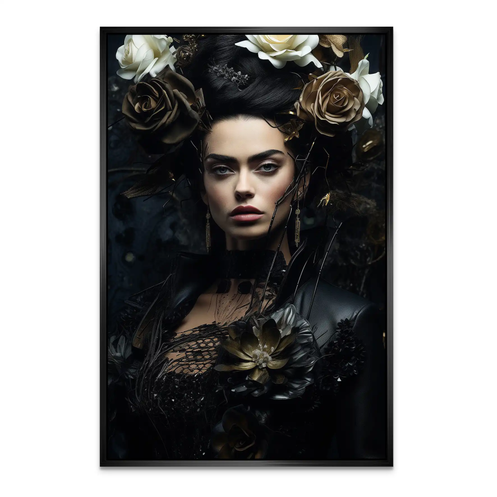 Frida Kahlo Dark Style AluDibond Bild INGALERIE