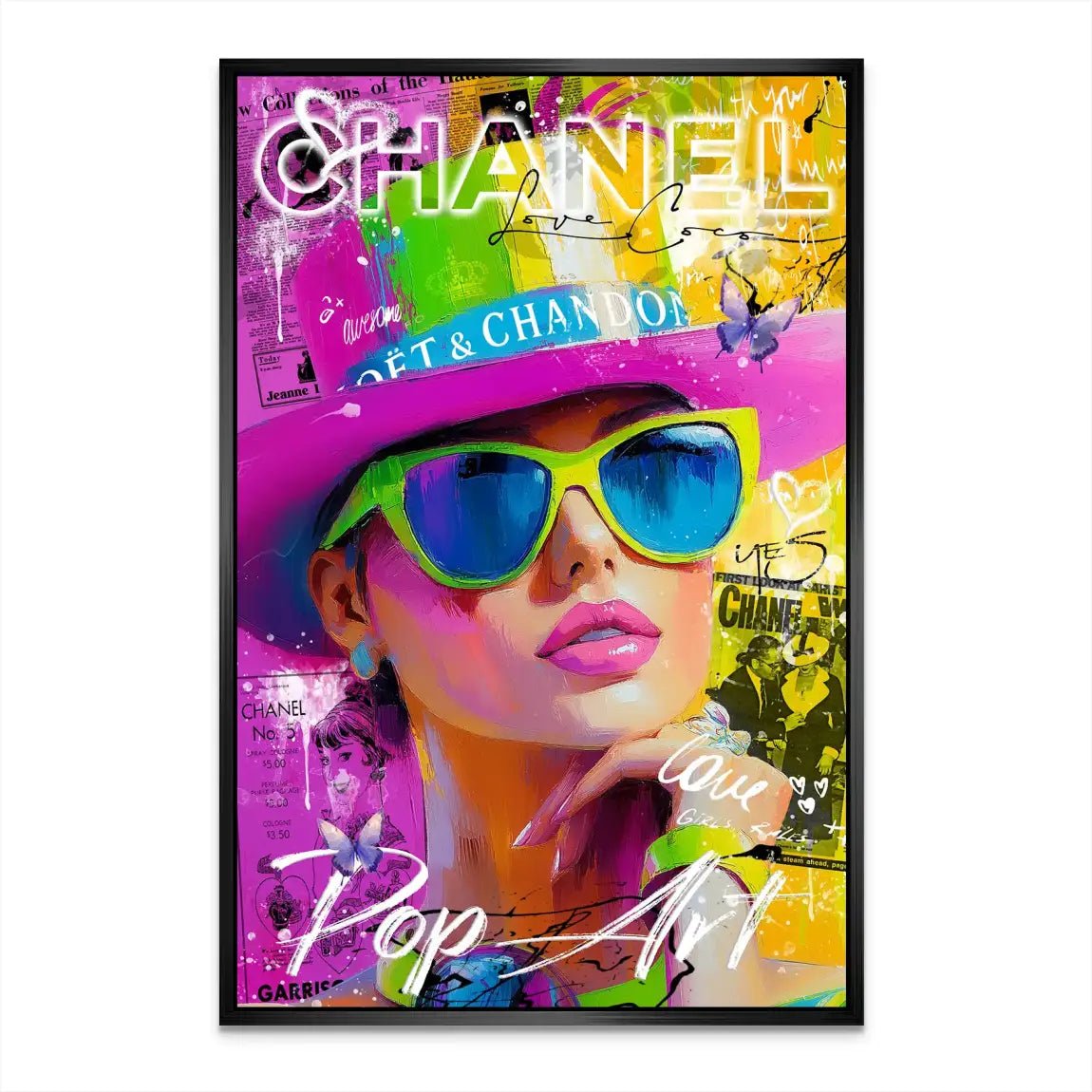 Chanel Pop Art Beauty Nr.4 AluDibond Bild INGALERIE