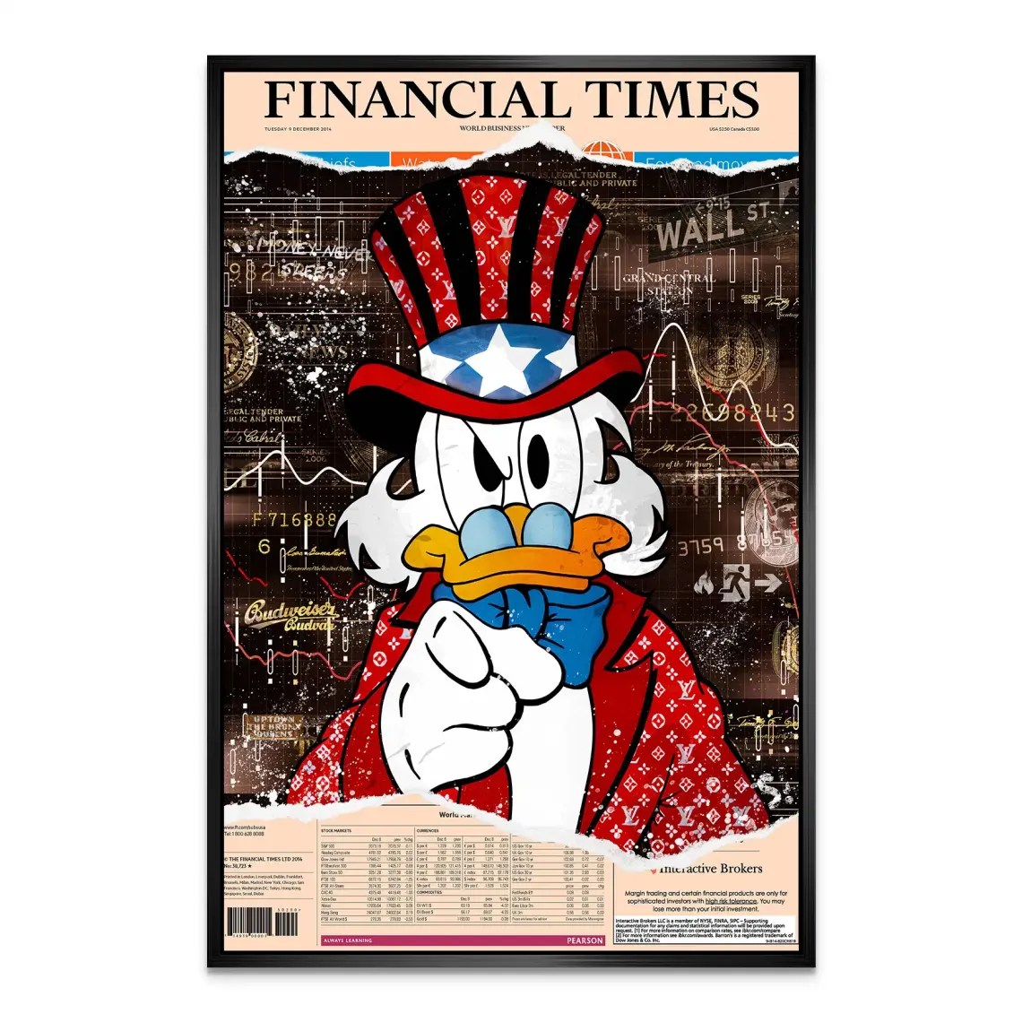 Dagobert Financial Times Alu Dibond Bild