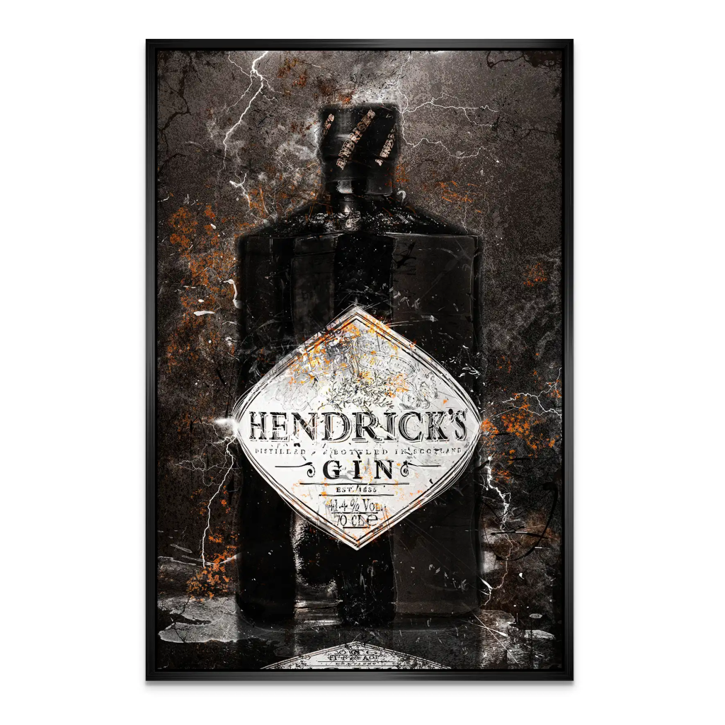Gin Abstrakt Dark Style AluDibond Bild INGALERIE