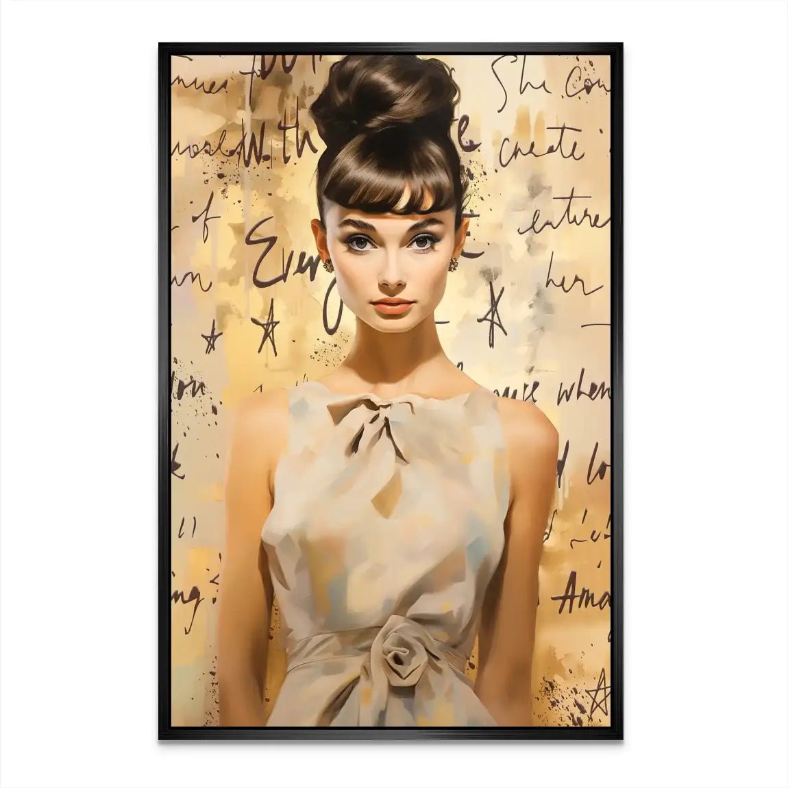 Audrey Hepburn Modern Art AluDibond Bild INGALERIE