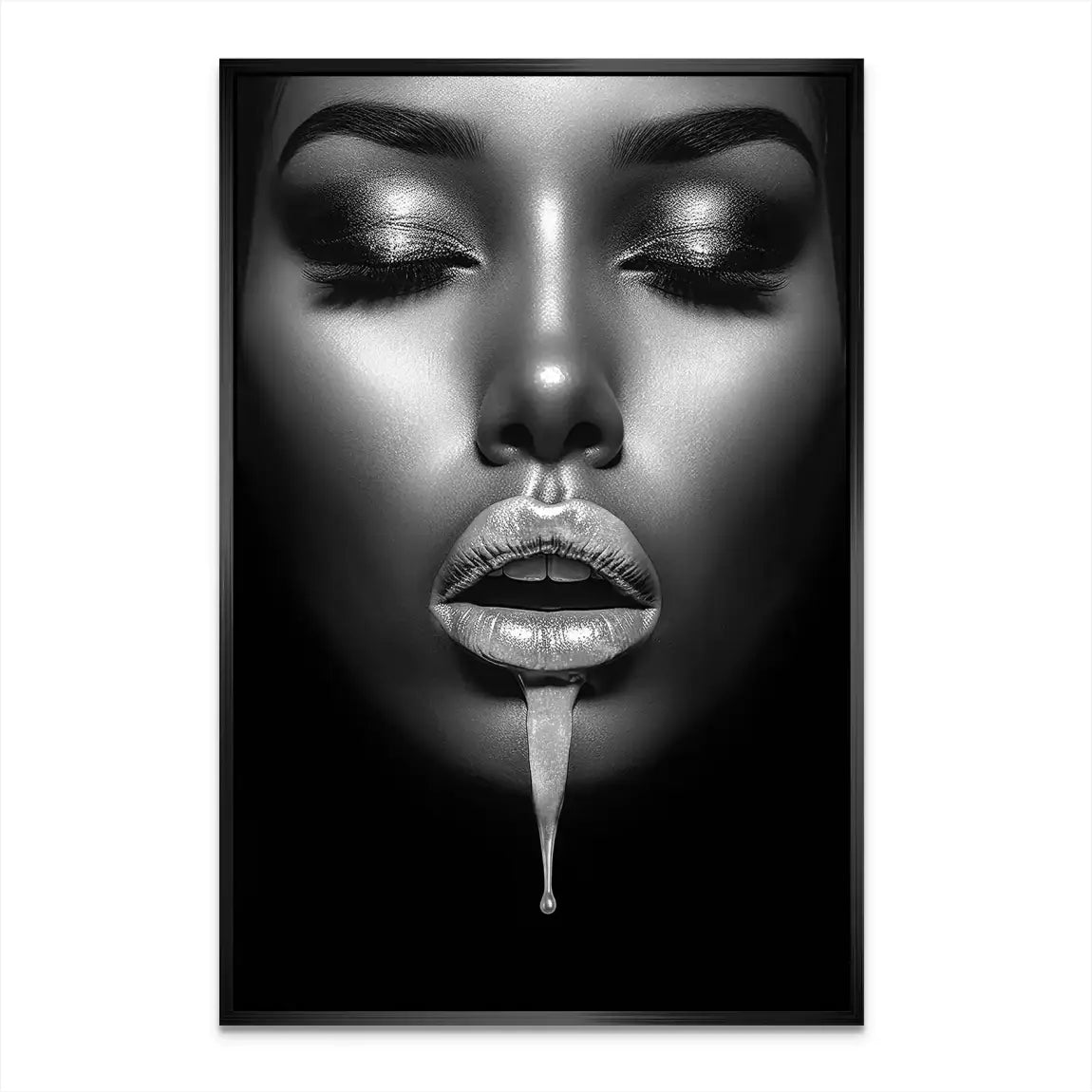 Silver Lips Nr.4 AluDibond Bild INGALERIE