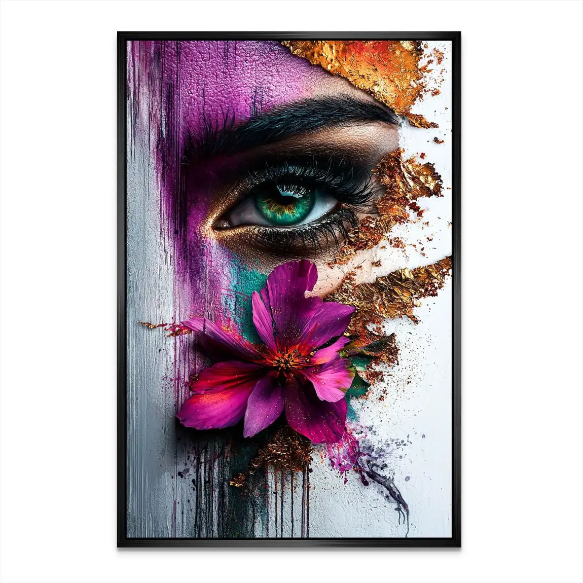 Abstrakt Flower Face Nr.4 AluDibond Bild INGALERIE