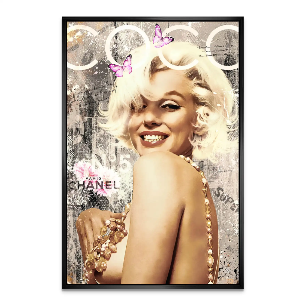 Marilyn Coco Retro AluDibond Bild INGALERIE