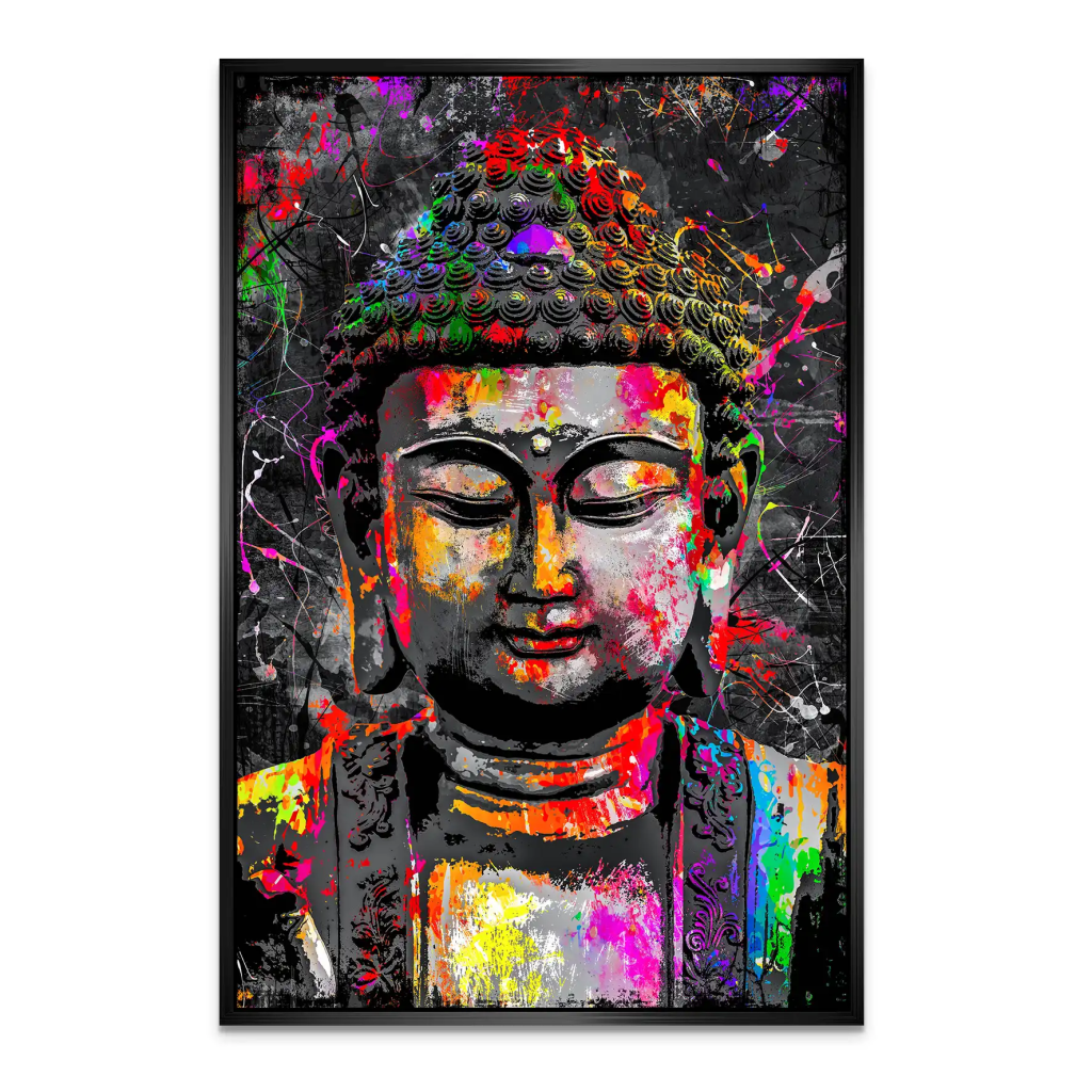 Buddha Bunt Abstrakt AluDibond Bild INGALERIE