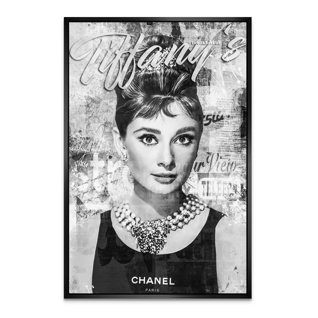 Audrey Tiffany Black Art AluDibond Bild INGALERIE