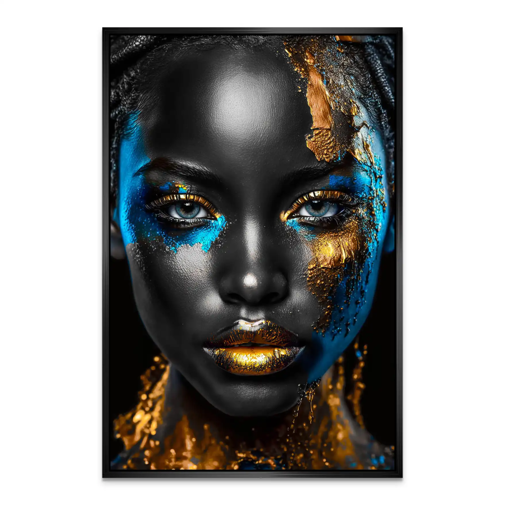 Black Gold Woman AluDibond Bild INGALERIE