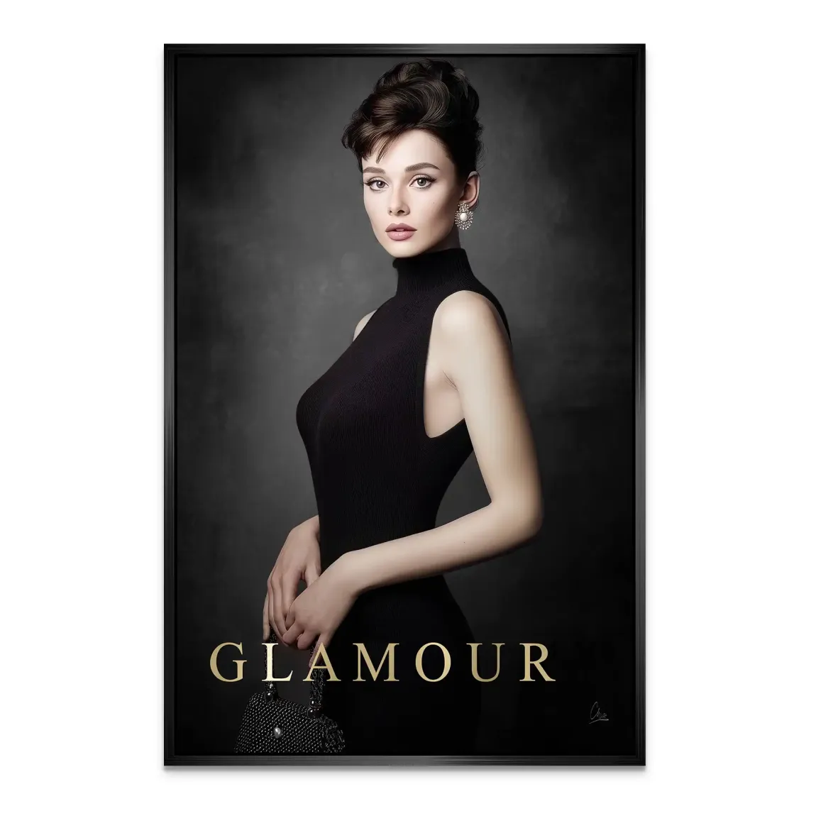 Audrey Glam Noir Alu Dibond Bild