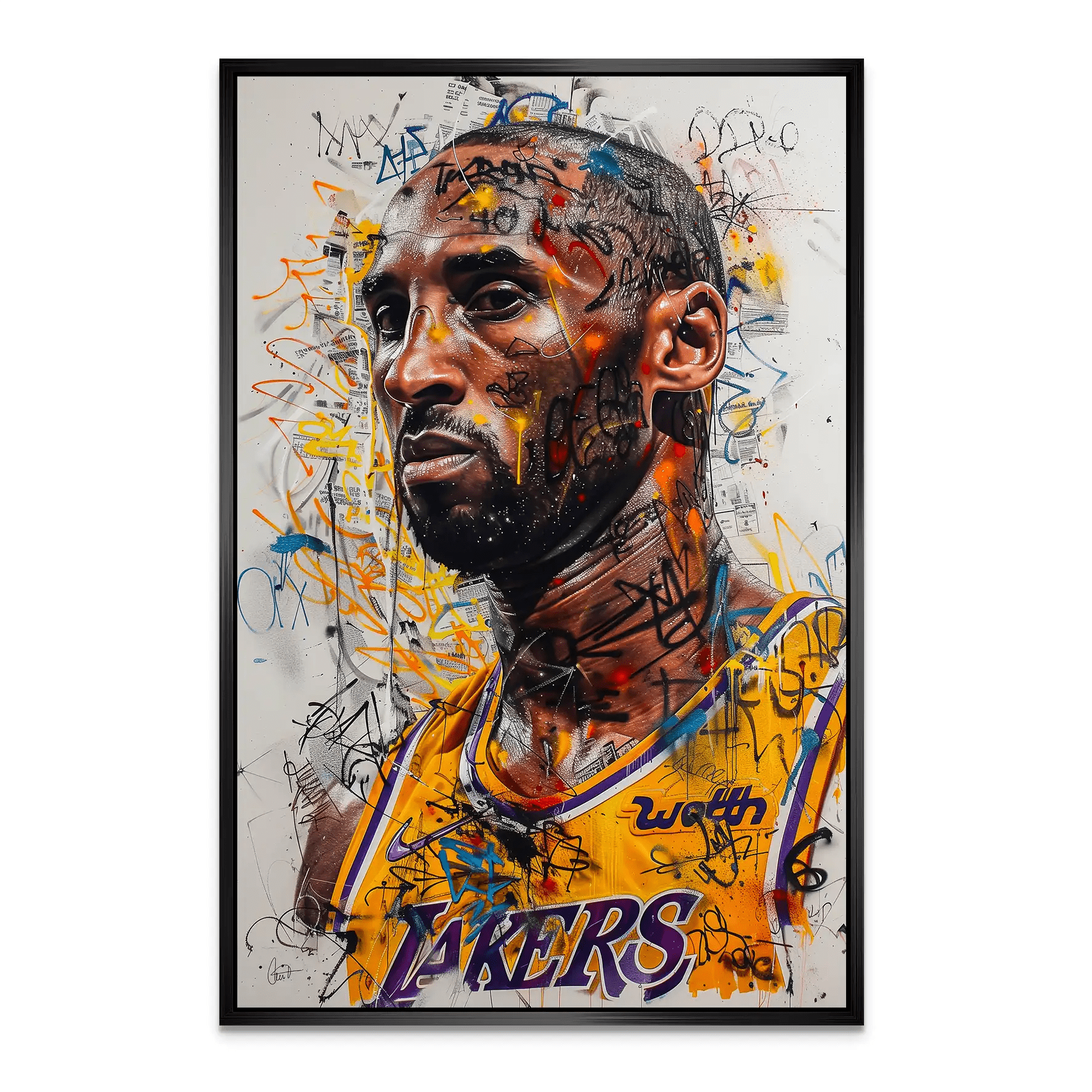 Kobe Basketball Street Art AluDibond Bild INGALERIE