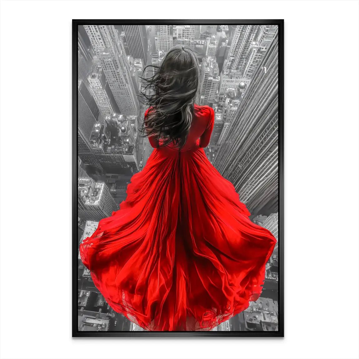 Lady in Red Nr.2 AluDibond Bild INGALERIE