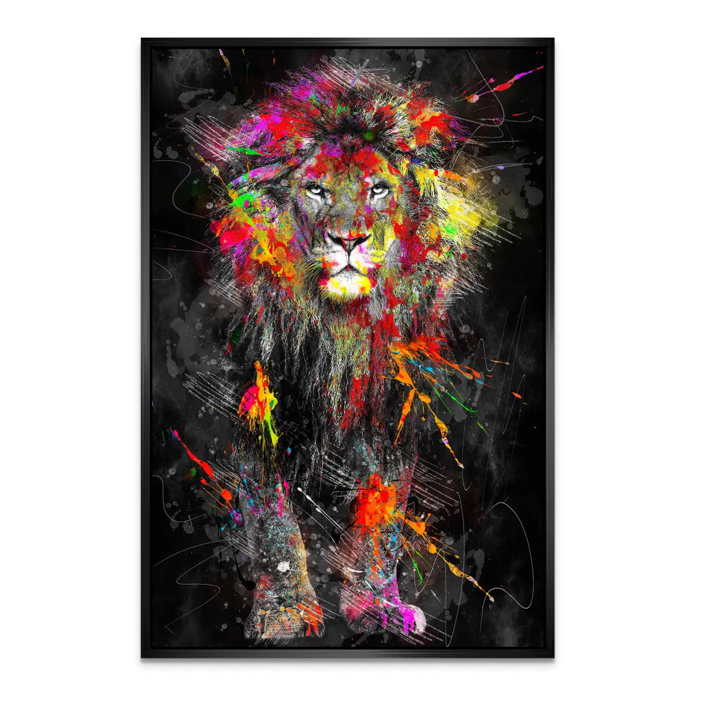 Lion Color Splash AluDibond Bild INGALERIE