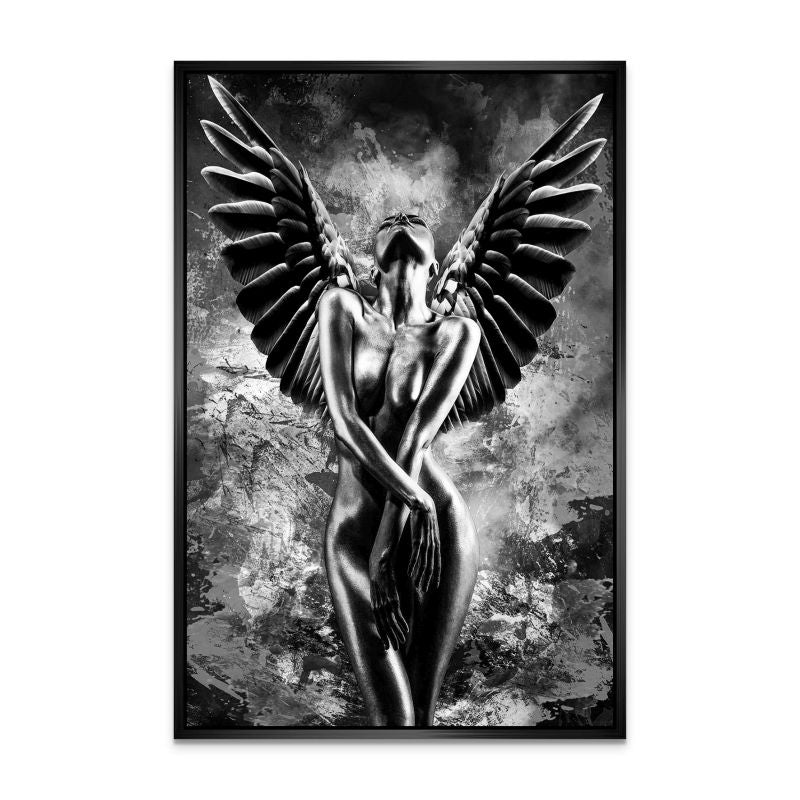 Black Angel Abstrakt AluDibond Bild INGALERIE