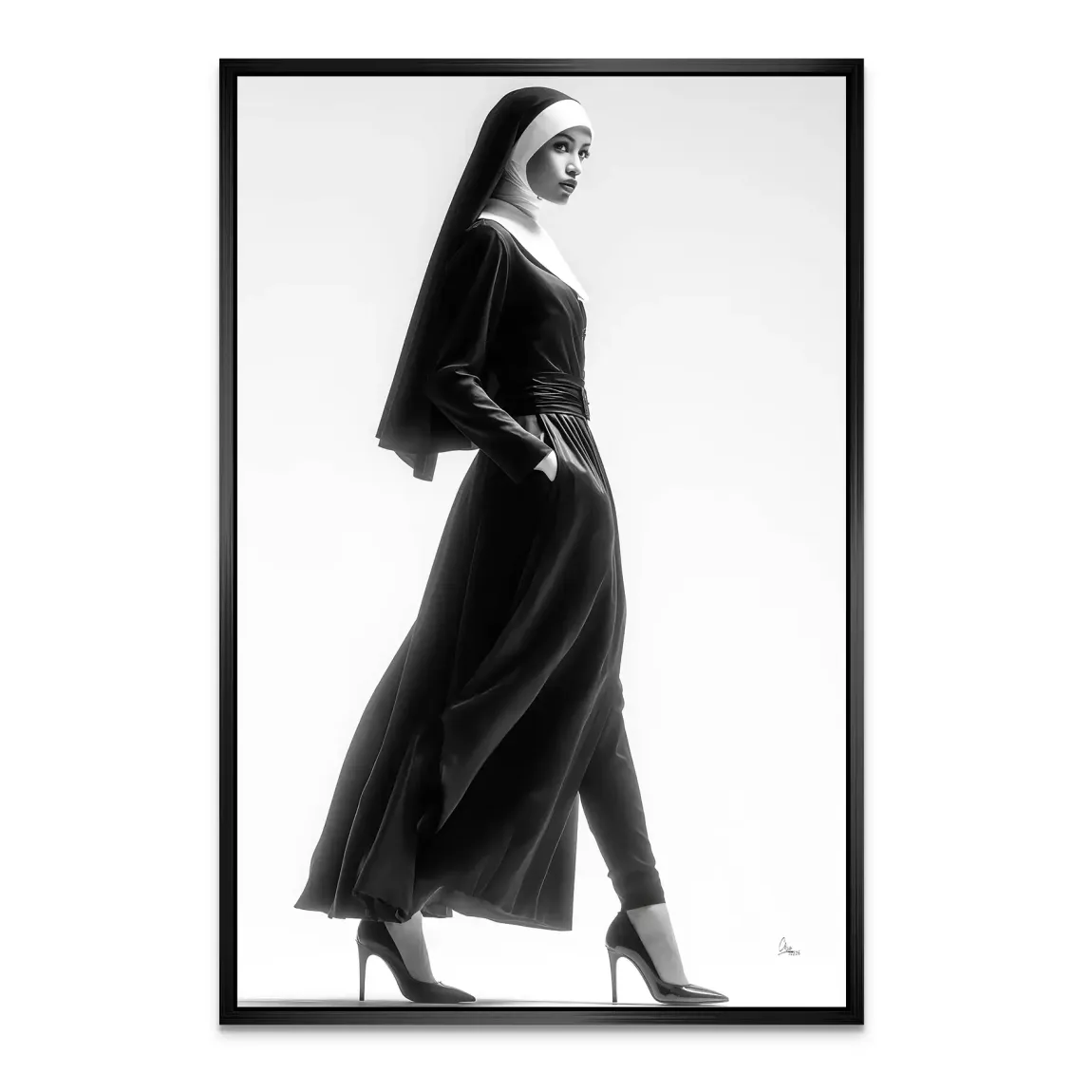 Nonne Couture Alu Dibond Bild