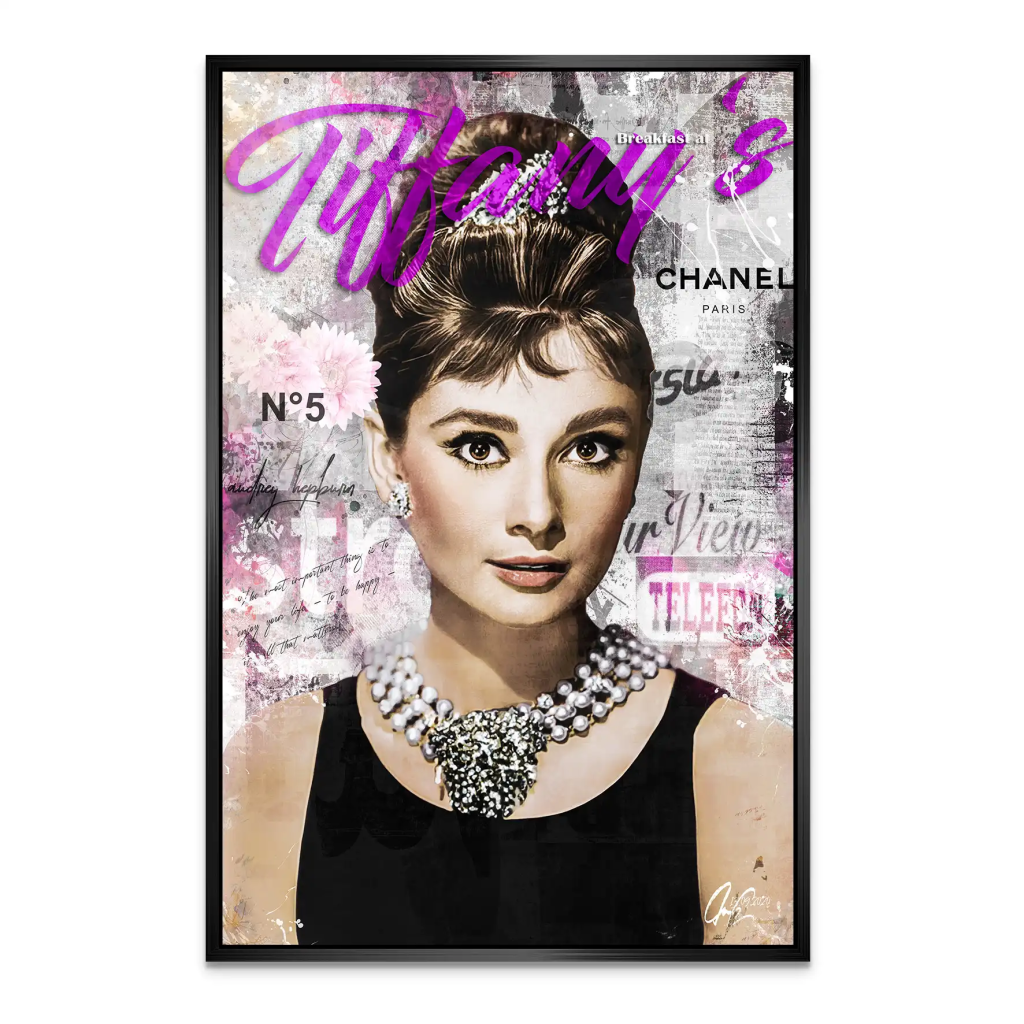 Audrey Tiffany Purple Art AluDibond Bild INGALERIE