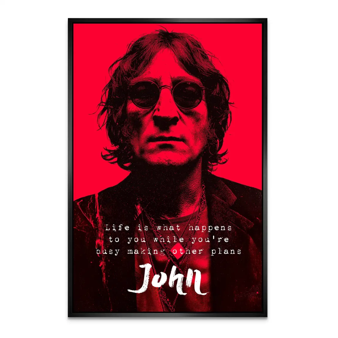 Lennon Red Vision Alu Dibond Bild
