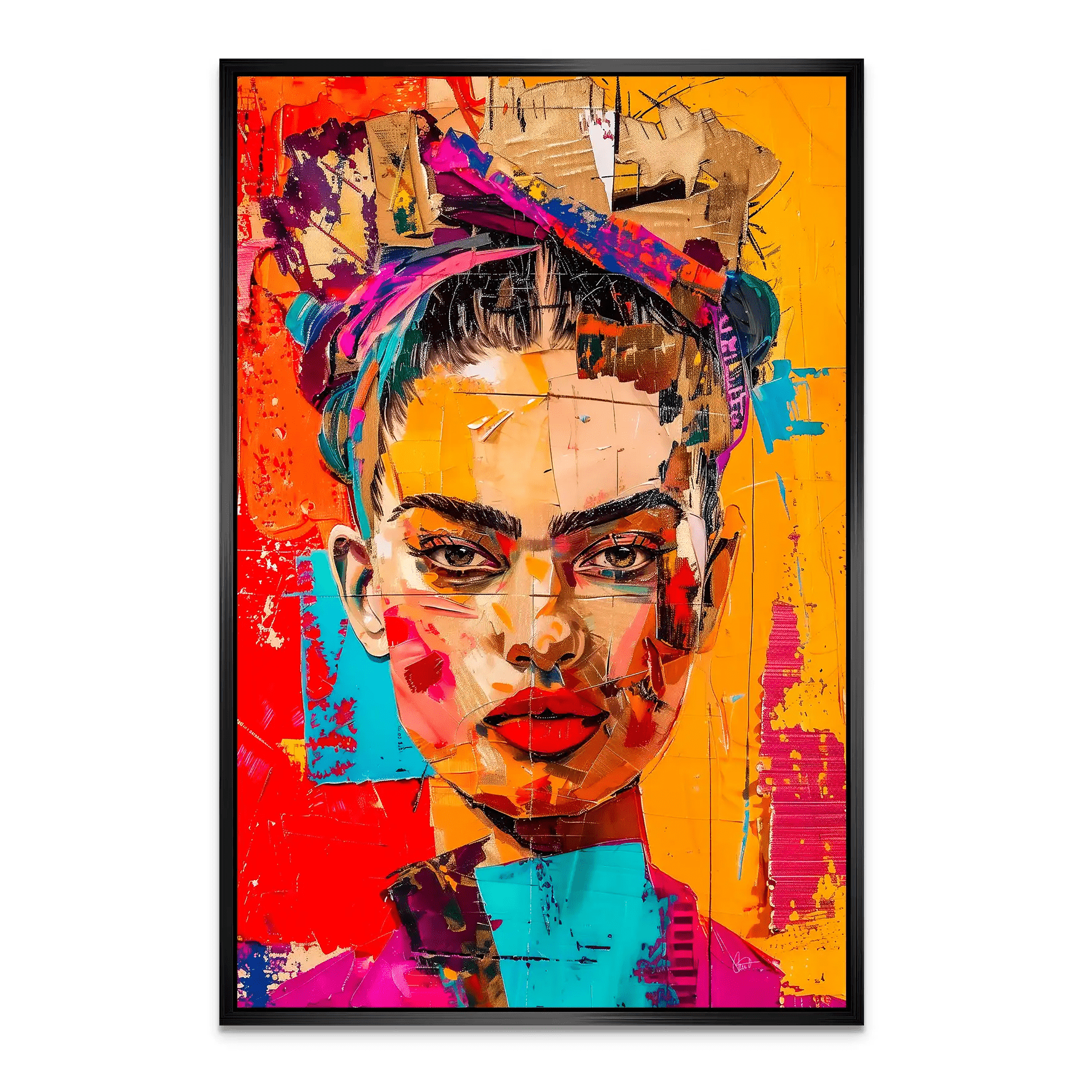 Frida Street Art Style AluDibond Bild INGALERIE