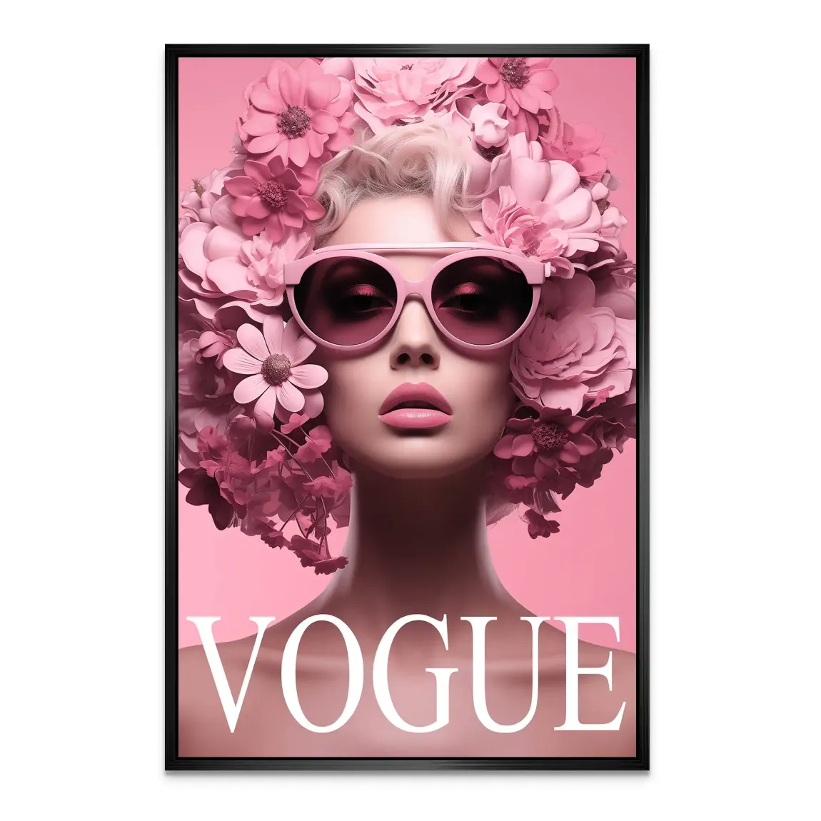Floral Pink Vogue Alu Dibond Bild