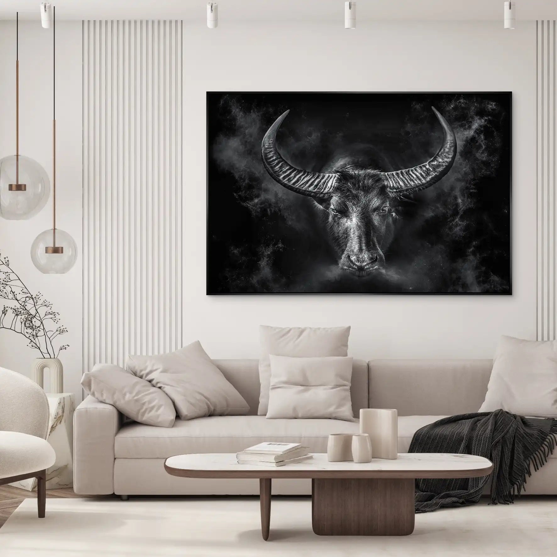 Stier Dark Style AluDibond Bild INGALERIE