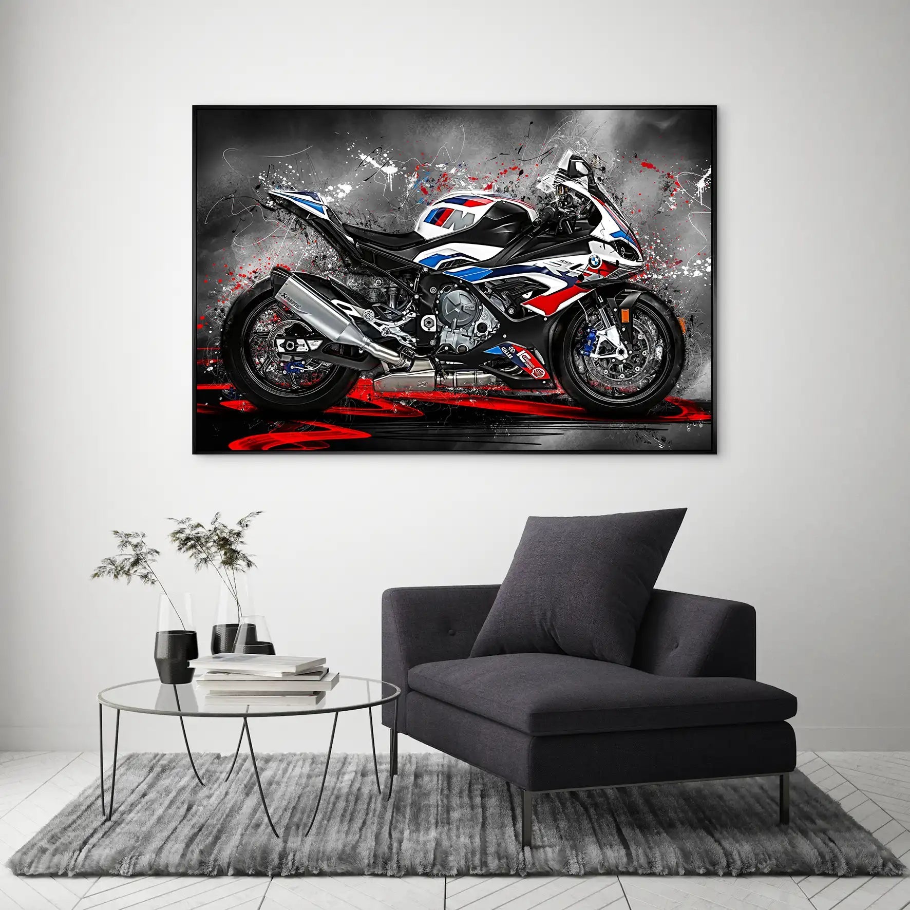 BMW M1000RR Abstrakt AluDibond Bild INGALERIE