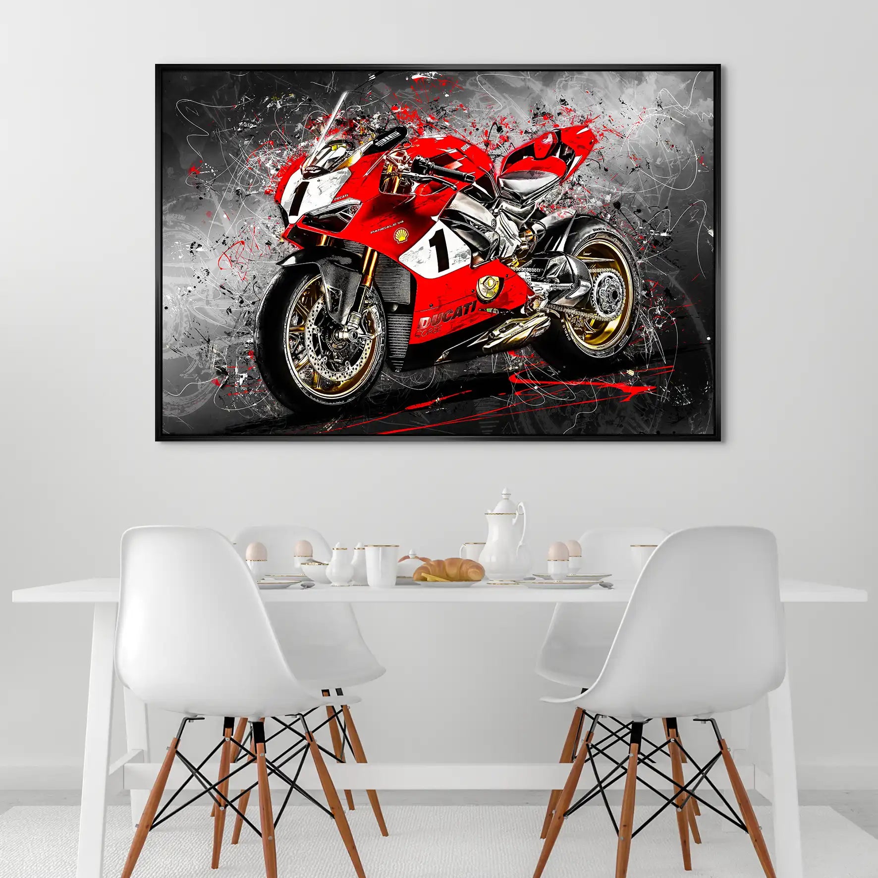 Ducati 916 Anniversario Abstrakt AluDibond Bild INGALERIE