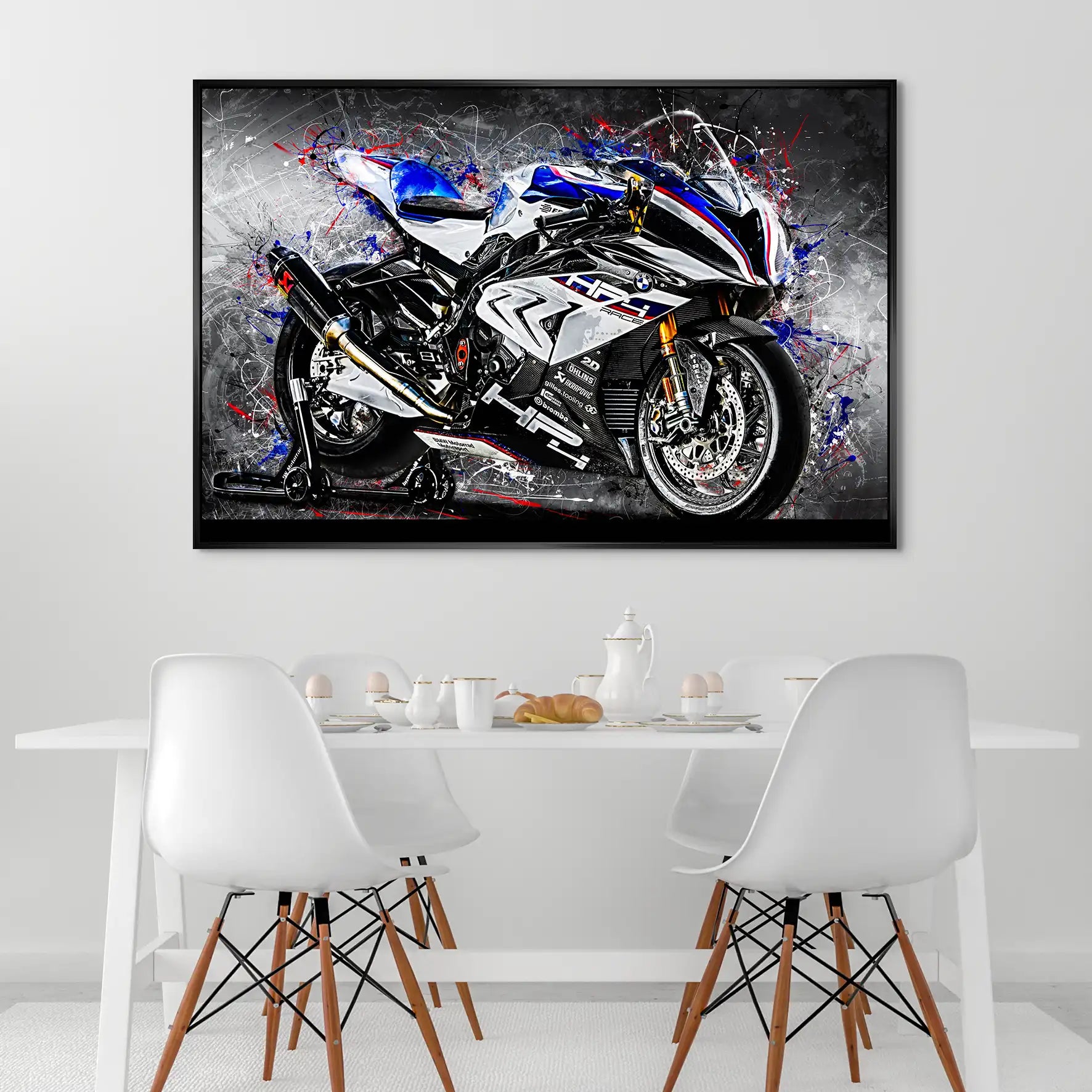 BMW HP4 Race Abstrakt AluDibond Bild INGALERIE