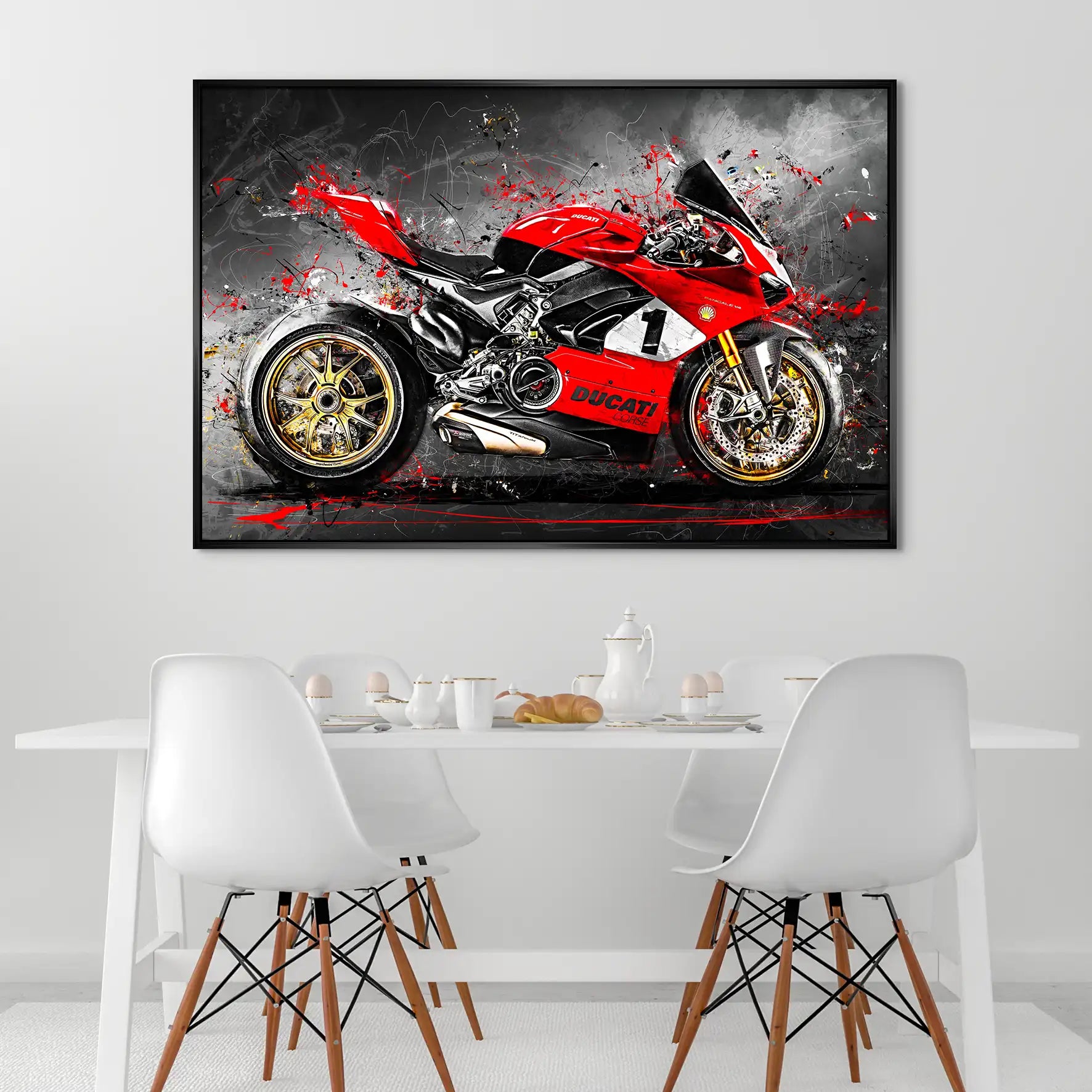 Ducati 916 V4 Abstrakt AluDibond Bild INGALERIE