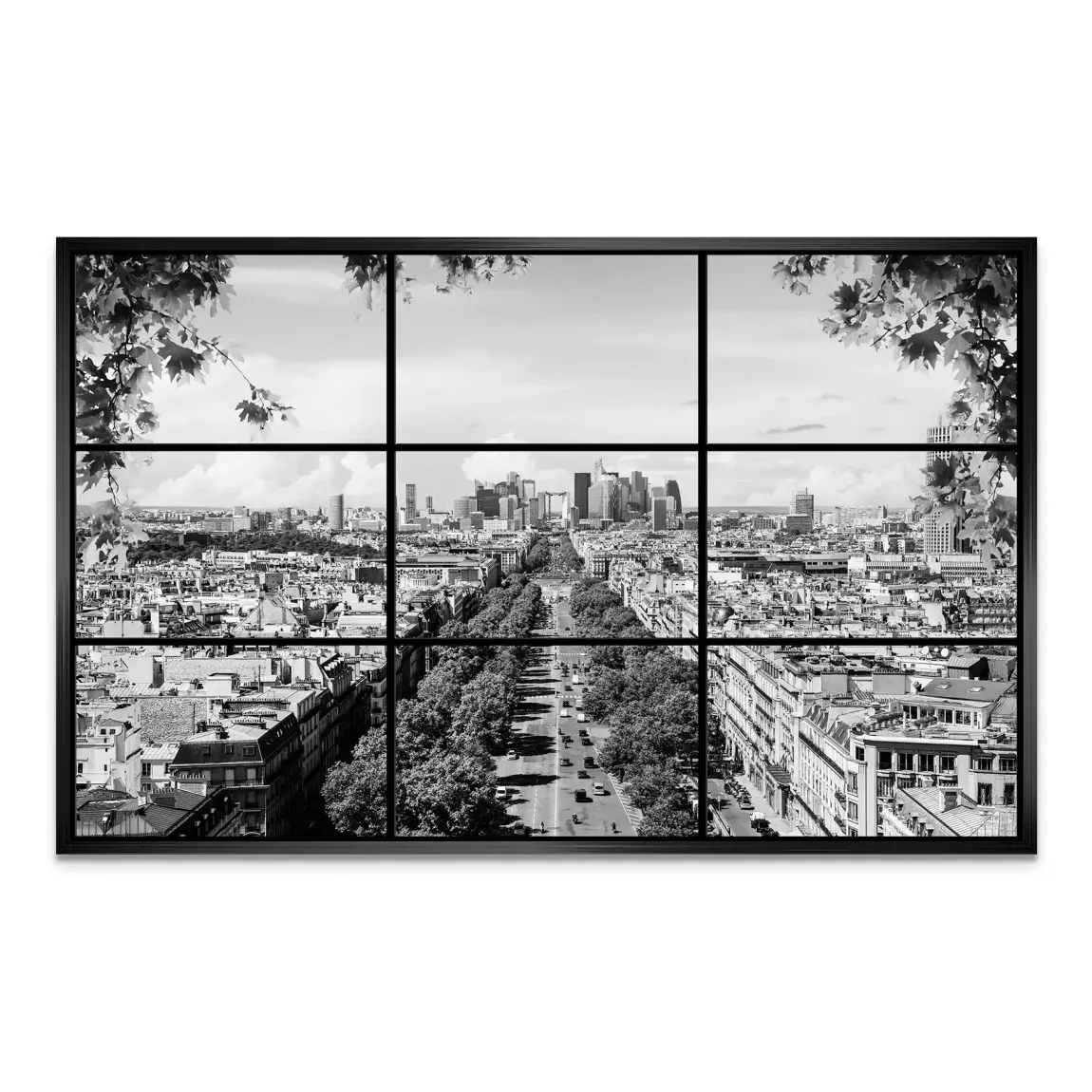 Paris Avenue Noir AluDibond Bild