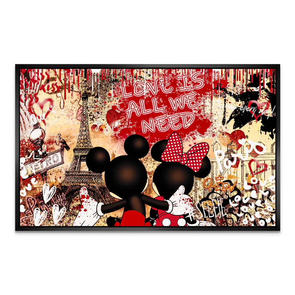 Micky & Minnie Love Retro AluDibond Bild INGALERIE