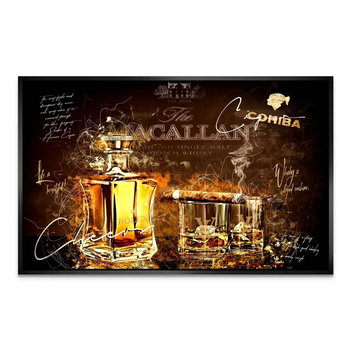 Whisky Lounge Art Alu Dibond Bild INGALERIE