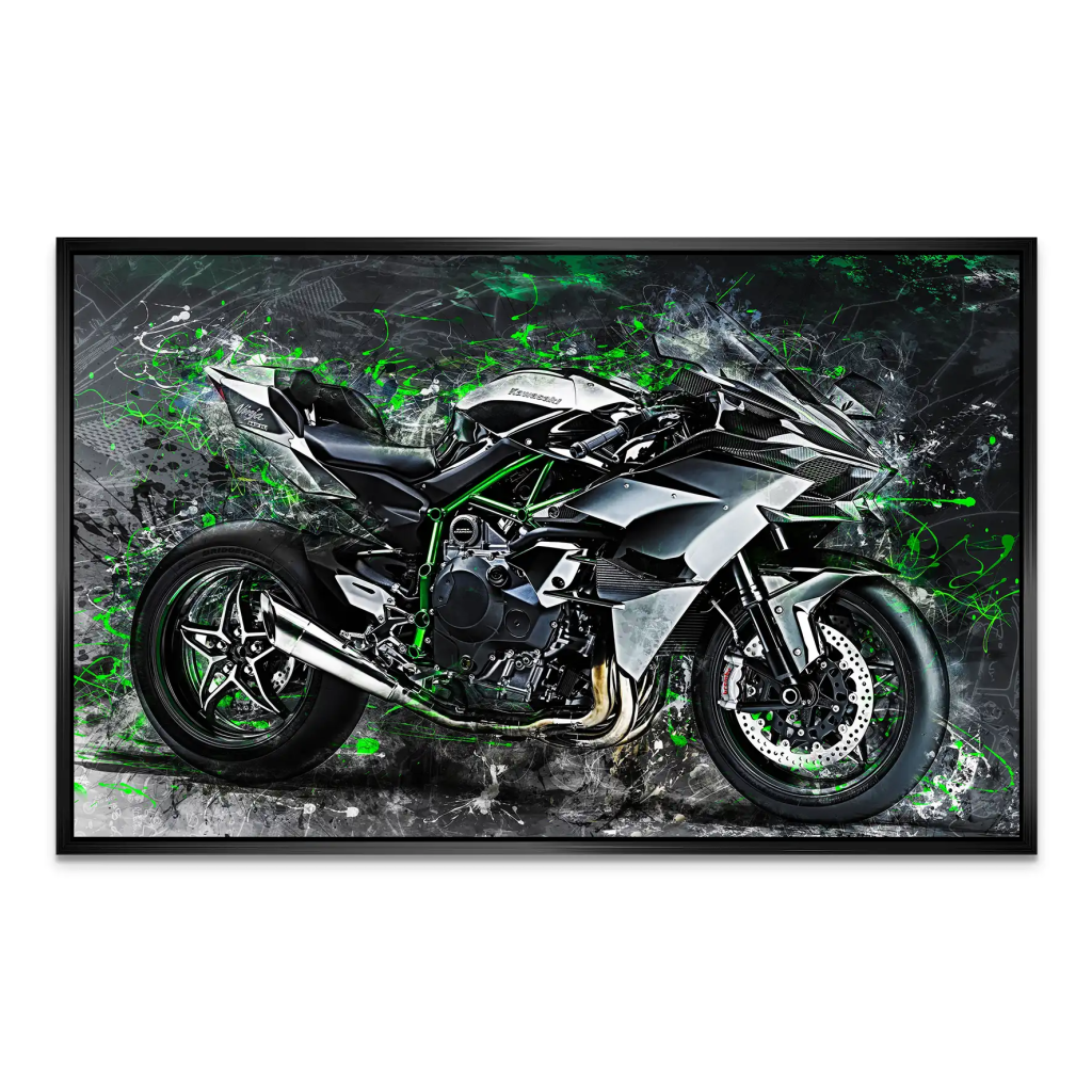 Kawasaki H2 Abstrakt AluDibond Bild INGALERIE