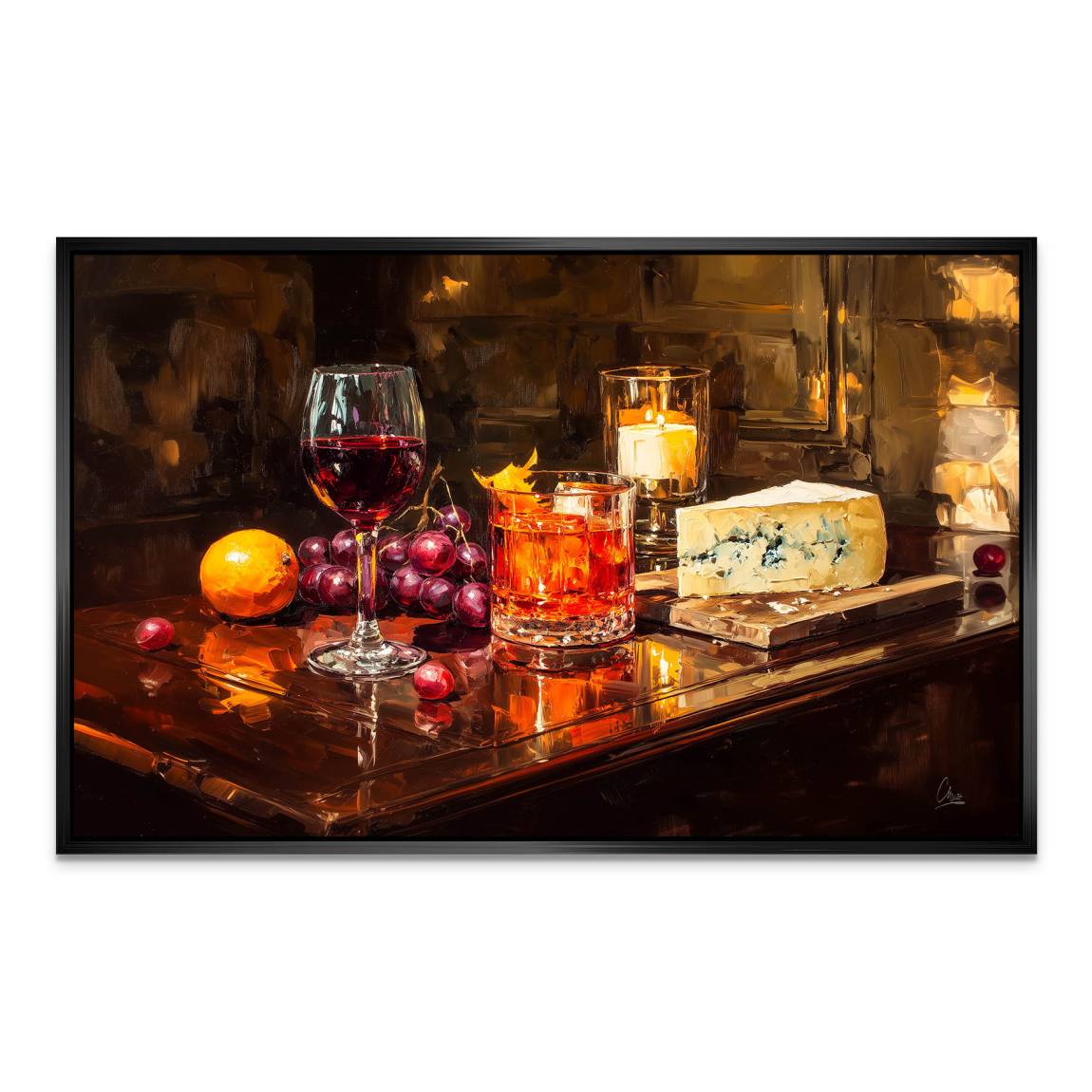 Wein im Licht AluDibond Bild