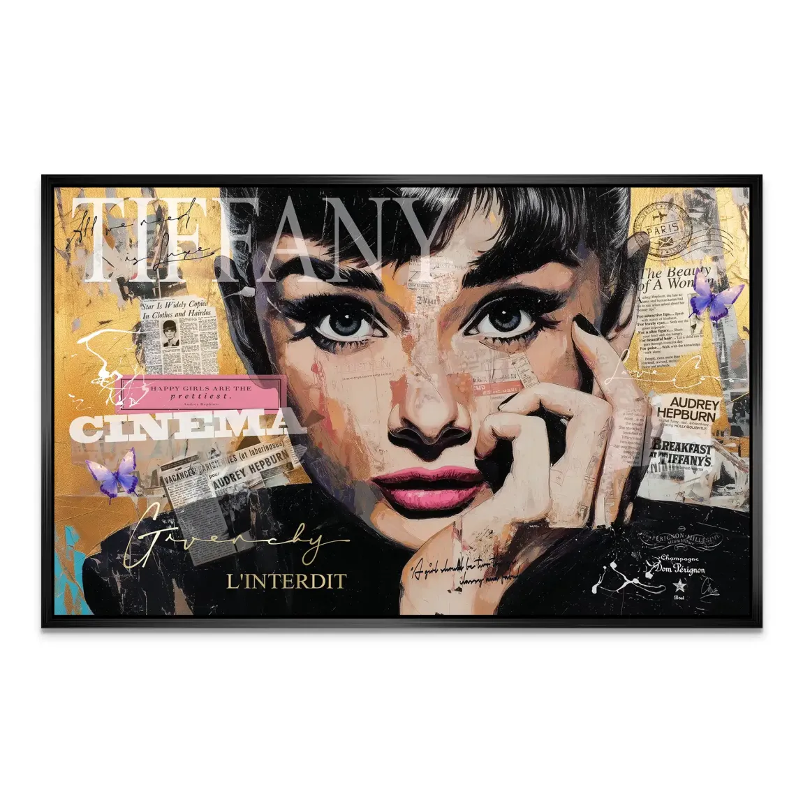 Audrey Pop Art AluDibond Bild