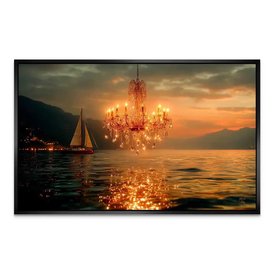 Abendlichter AluDibond Bild