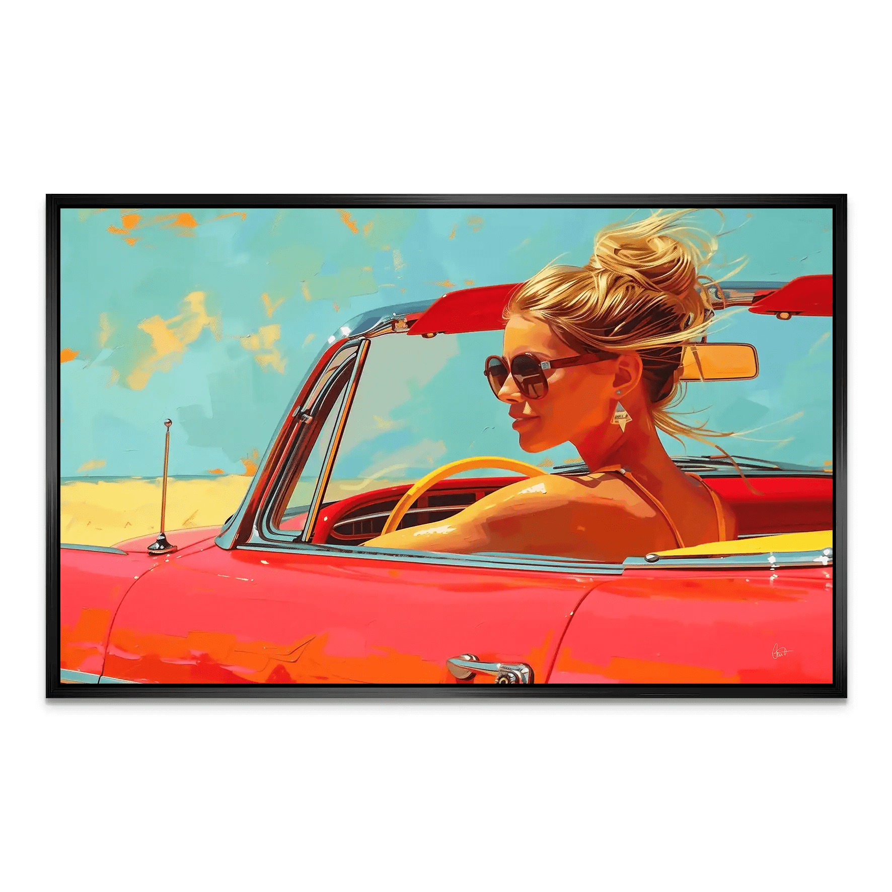 Roadtrip Pop Art AluDibond Bild INGALERIE