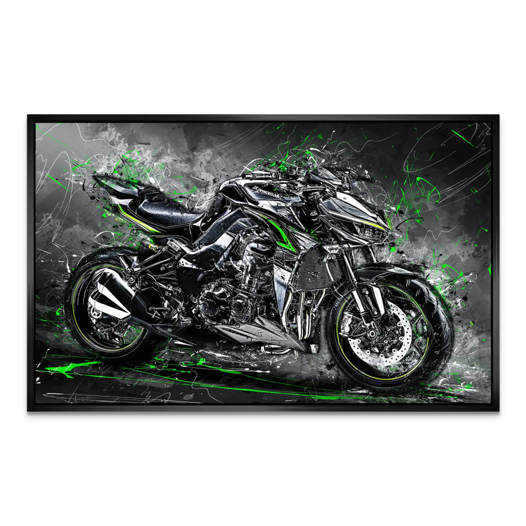 Kawasaki Z1000 Abstrakt AluDibond Bild INGALERIE