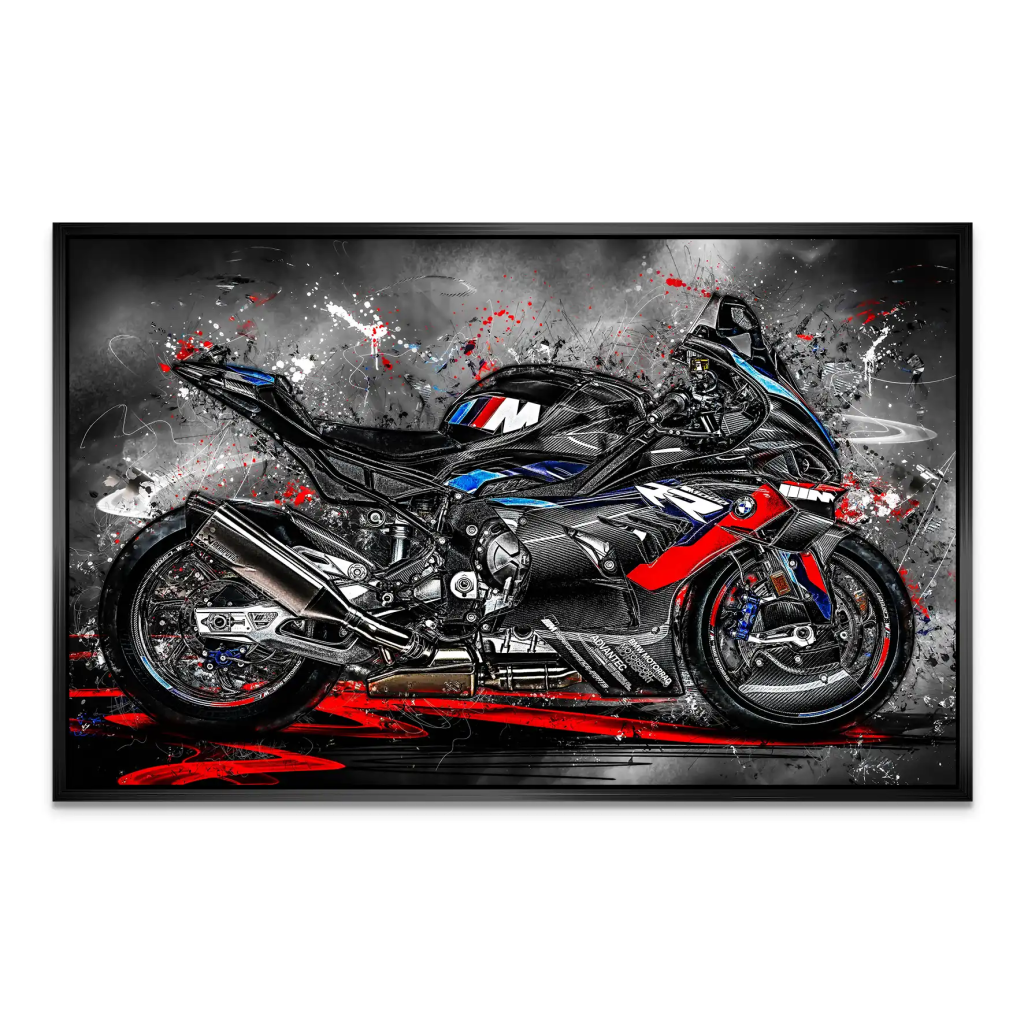 BMW M1000RR Black AluDibond Bild INGALERIE