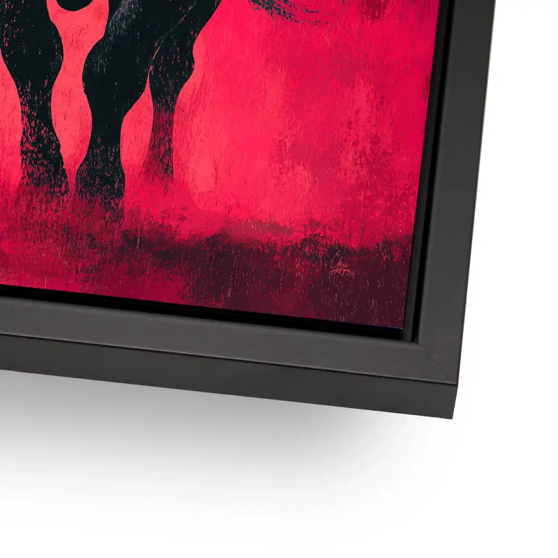 Stier in Rot Alu Dibond Wandbild