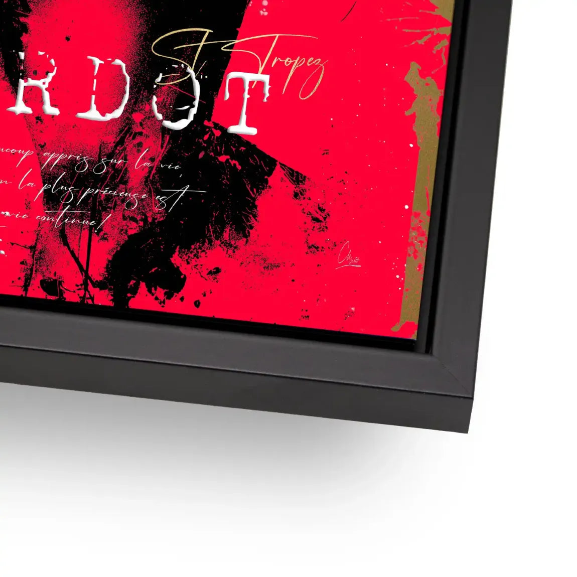 Brigitte Bardot Red Art Alu Dibond Bild