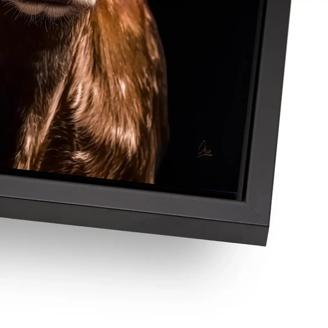 Kuh mit Strohhut Alu Dibond Bild