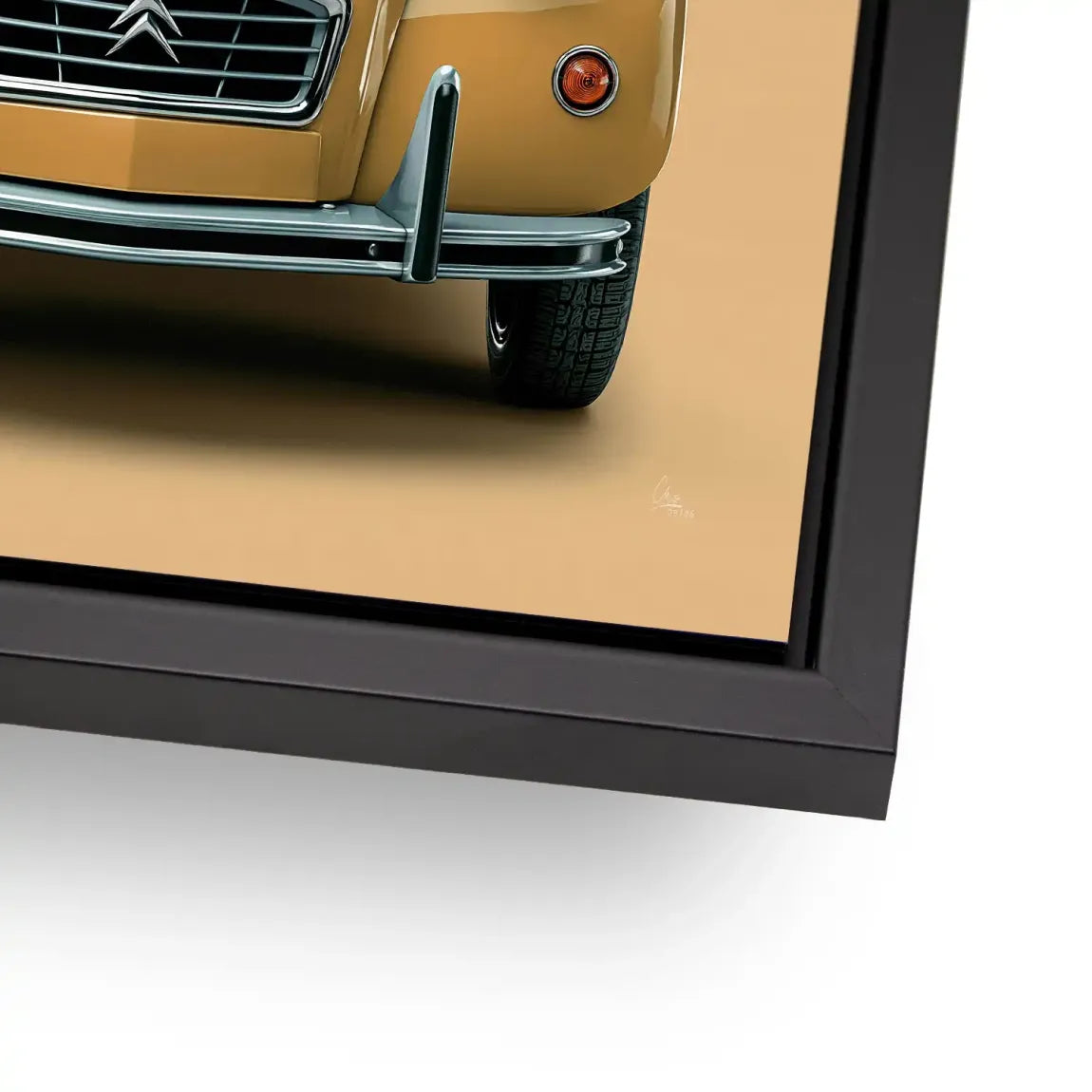 Citroen 2CV Voyage Alu Dibond Wandbild