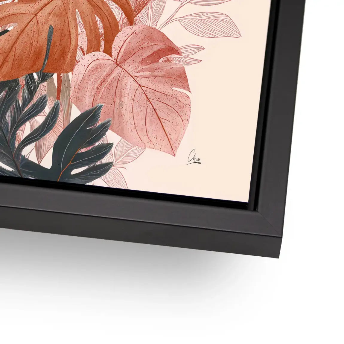 Terracotta Leaves Harmony Alu Dibond Bild