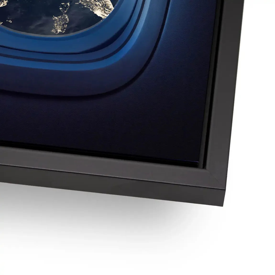 Flugzeugfenster Orbit Alu Dibond Bild