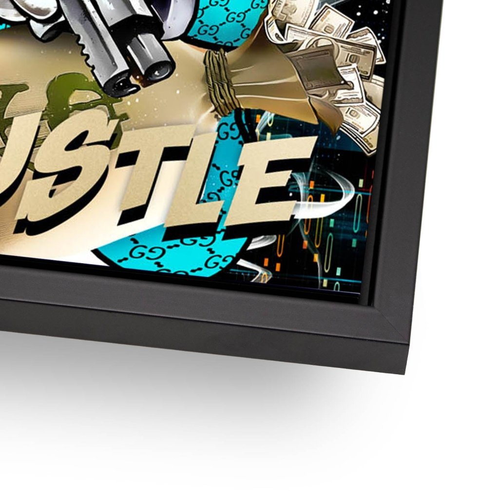 Dagobert Duck All Hustle Pop Art AluDibond Bild INGALERIE