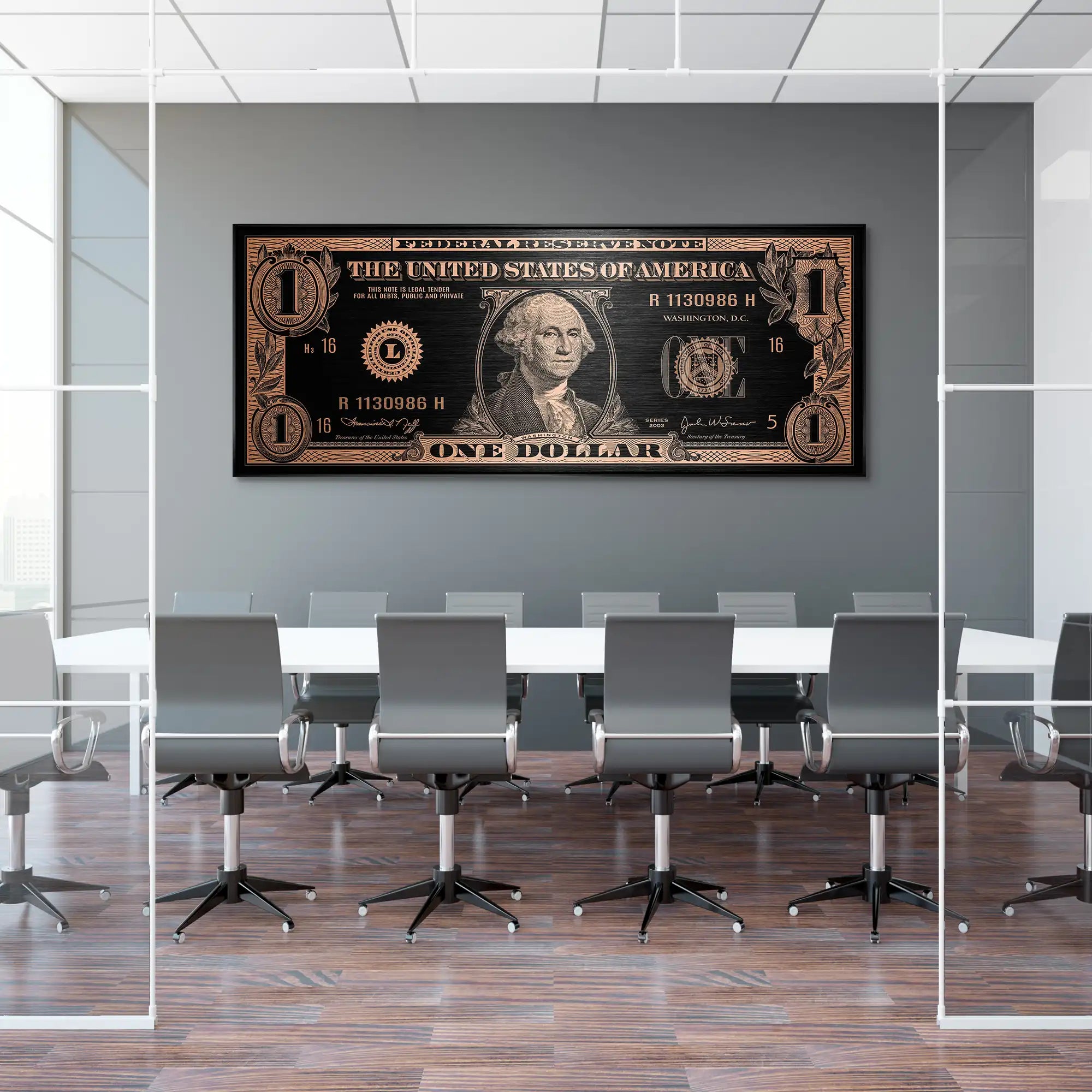 One Dollar Bronze Style AluDibond Bild INGALERIE